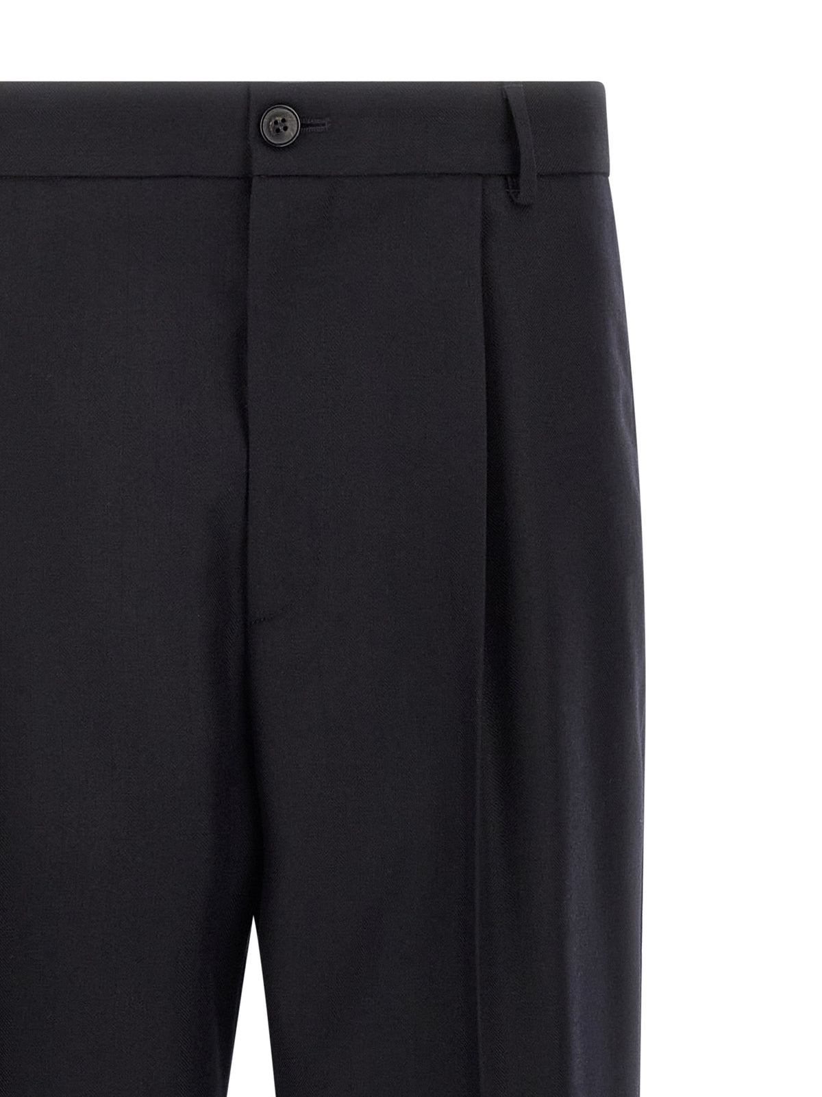 Dries Van Noten Blue Wool Dress Pants