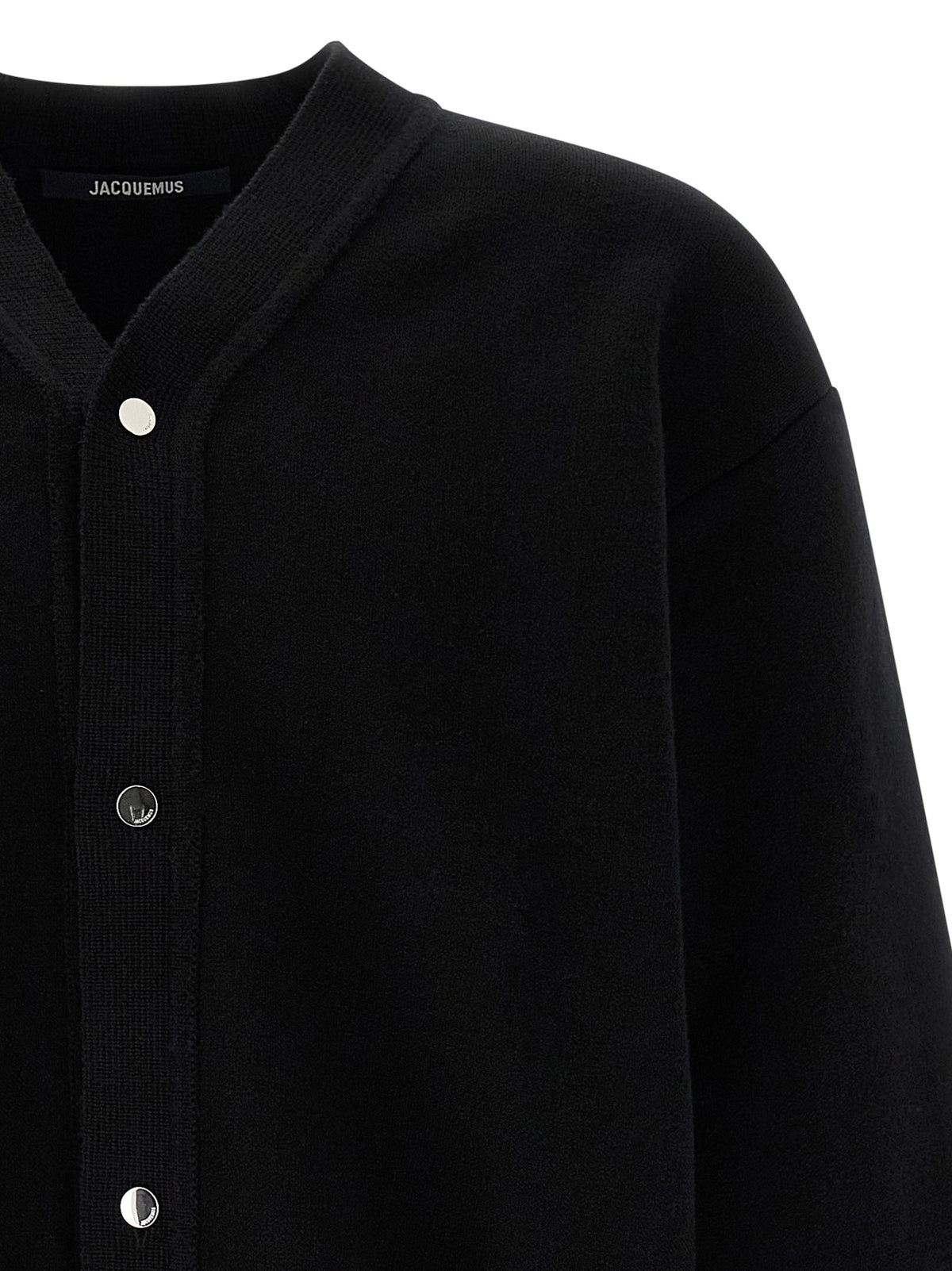 Jacquemus Black Merino Wool Cardigan