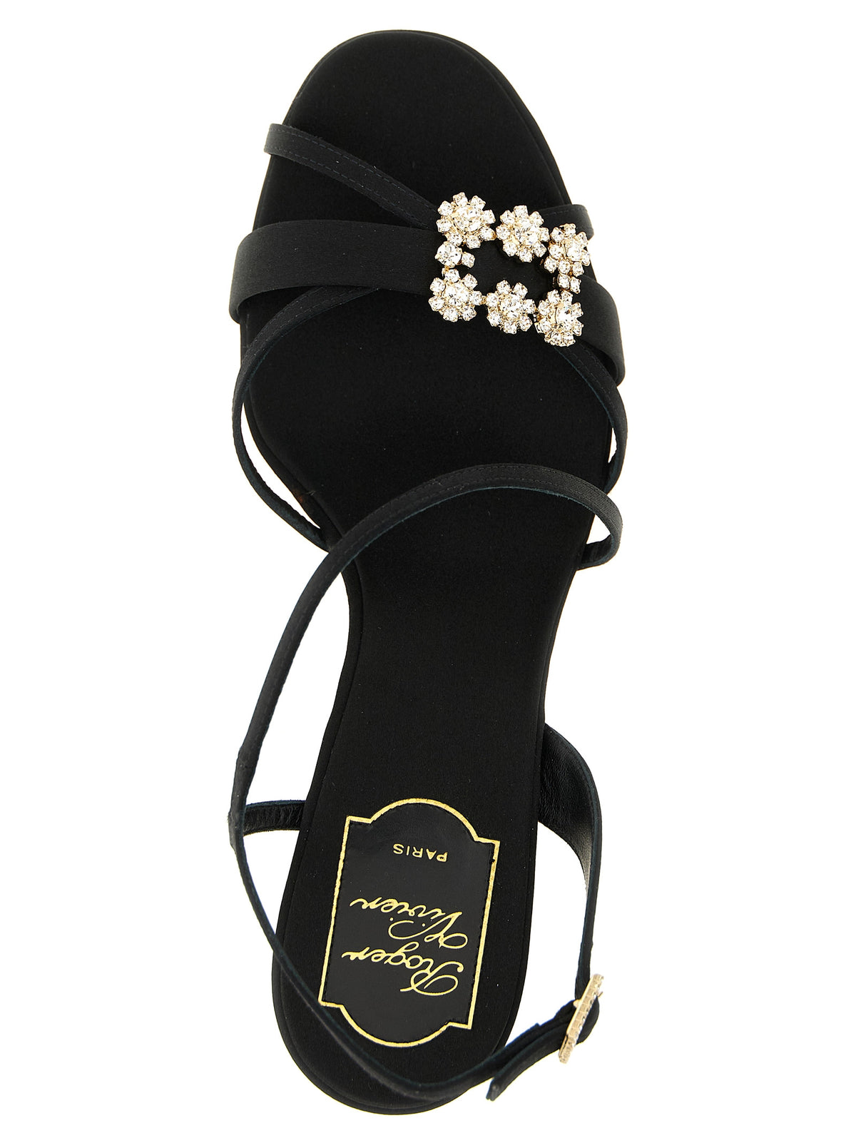 Roger Vivier Black Viscose Stiletto Heel Sandals