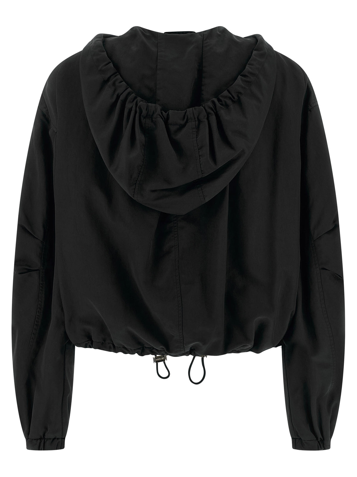 The Attico Black Polyester Bomber