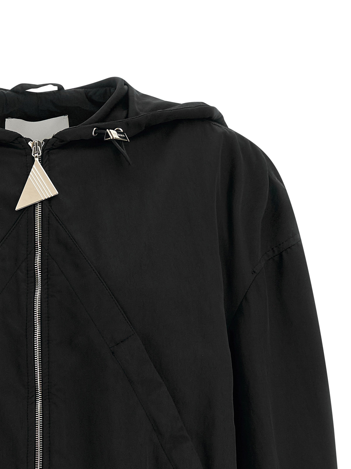 The Attico Black Polyester Bomber