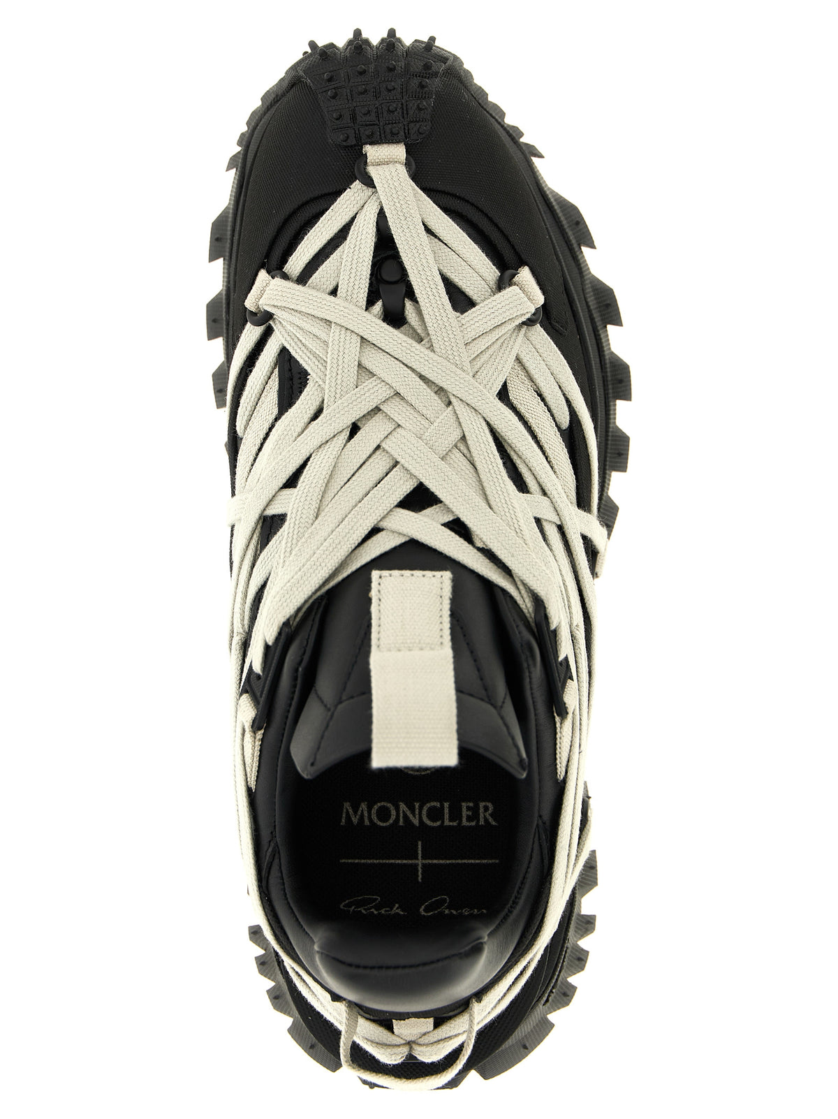 Rick Owens Black Cowhide Athletic Sneakers