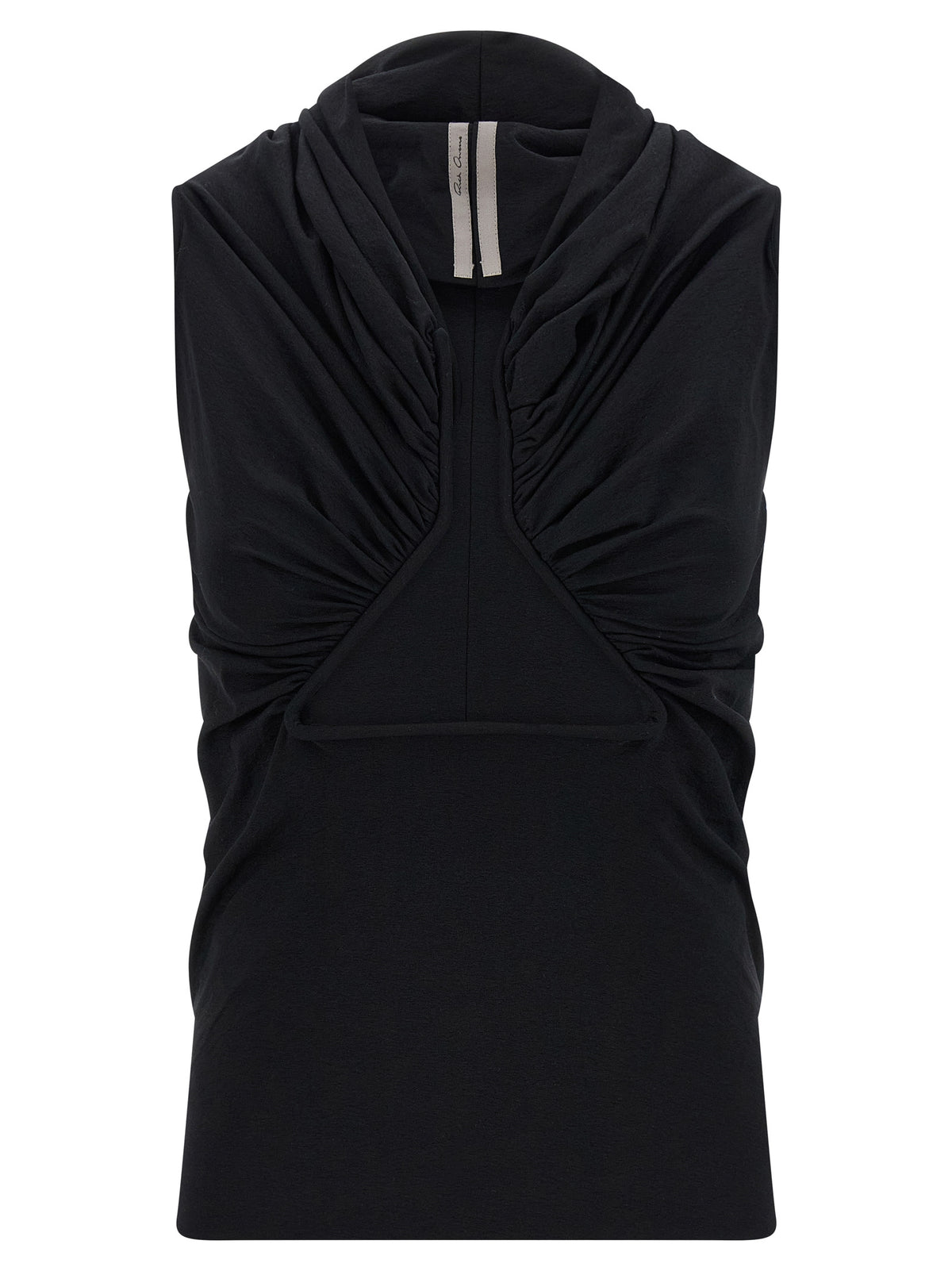 Rick Owens Black Cotton Tank Tops