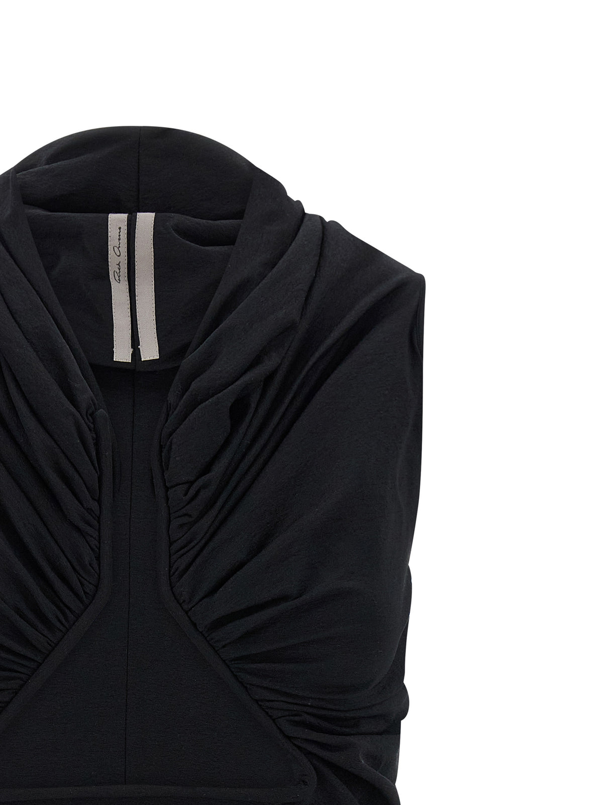 Rick Owens Black Cotton Tank Tops