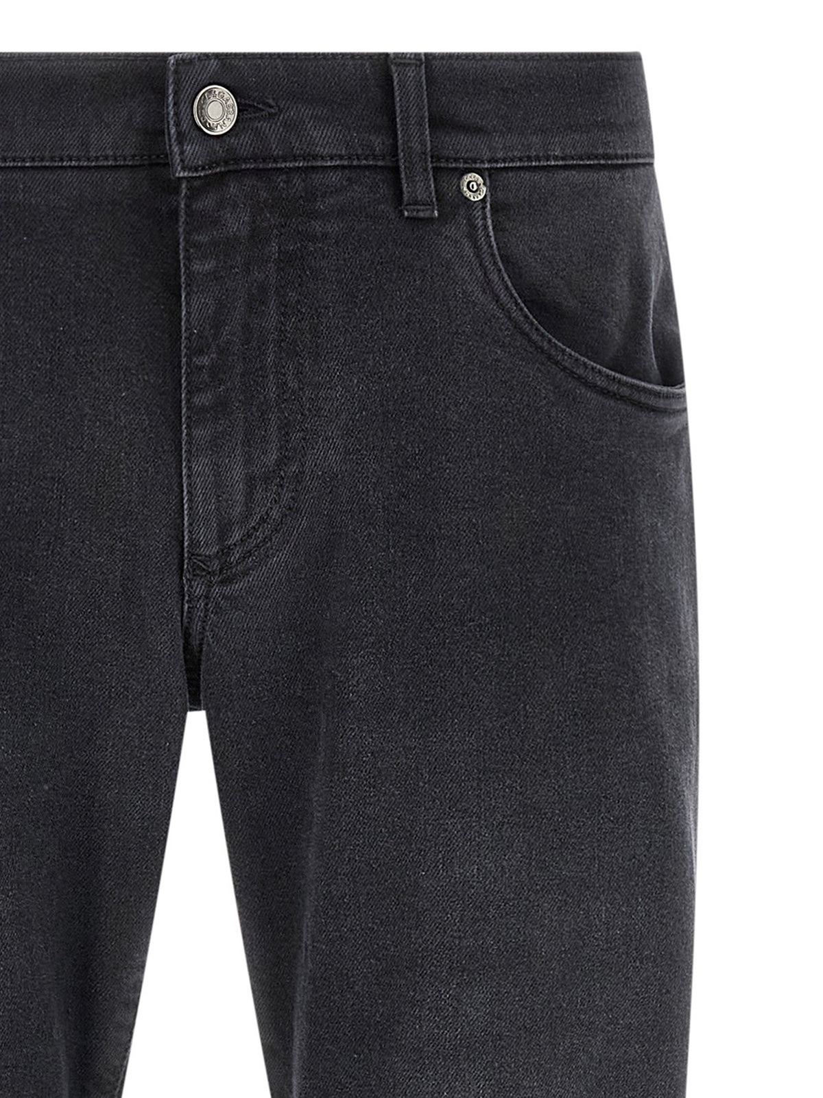 Dolce & Gabbana Black Cotton Straight-Leg Jeans