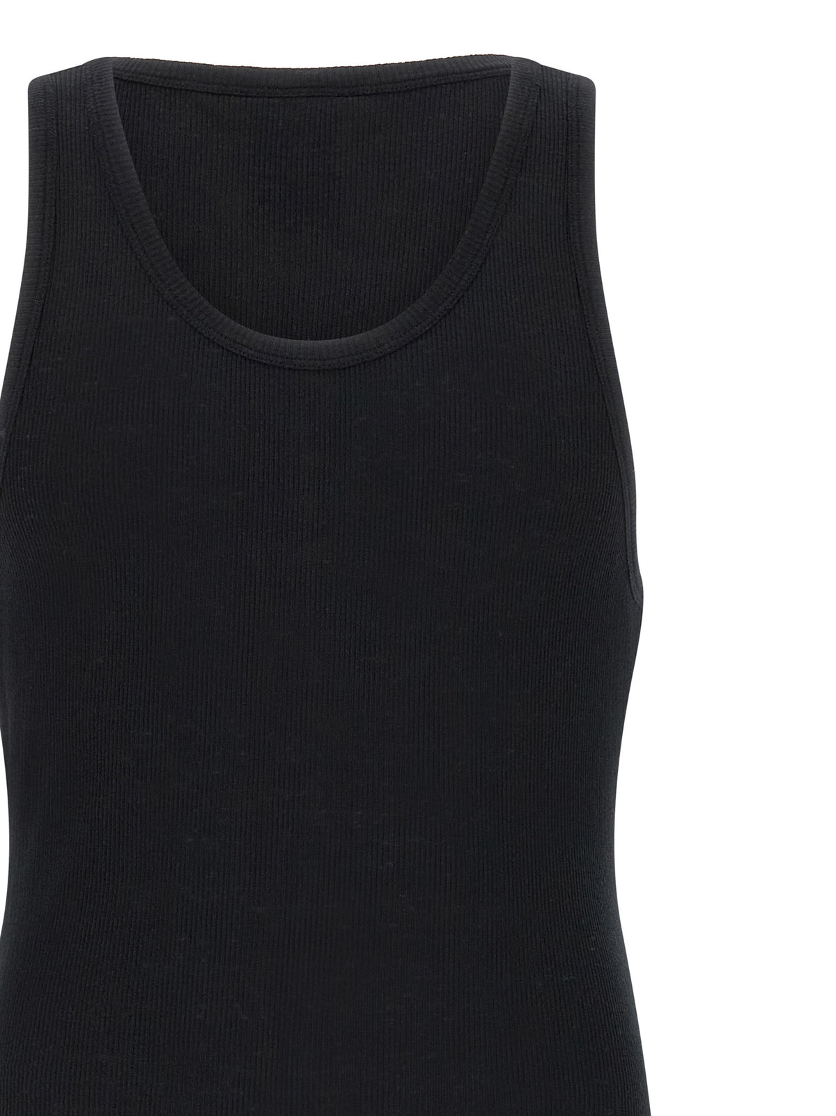 Thom Krom Black Cotton Sleeveles T-Shirt