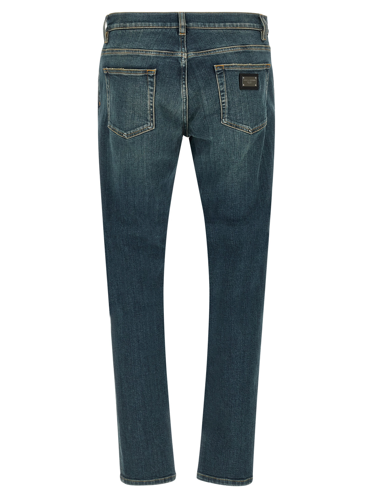 Dolce & Gabbana Blue Cotton Slim Fit Jeans
