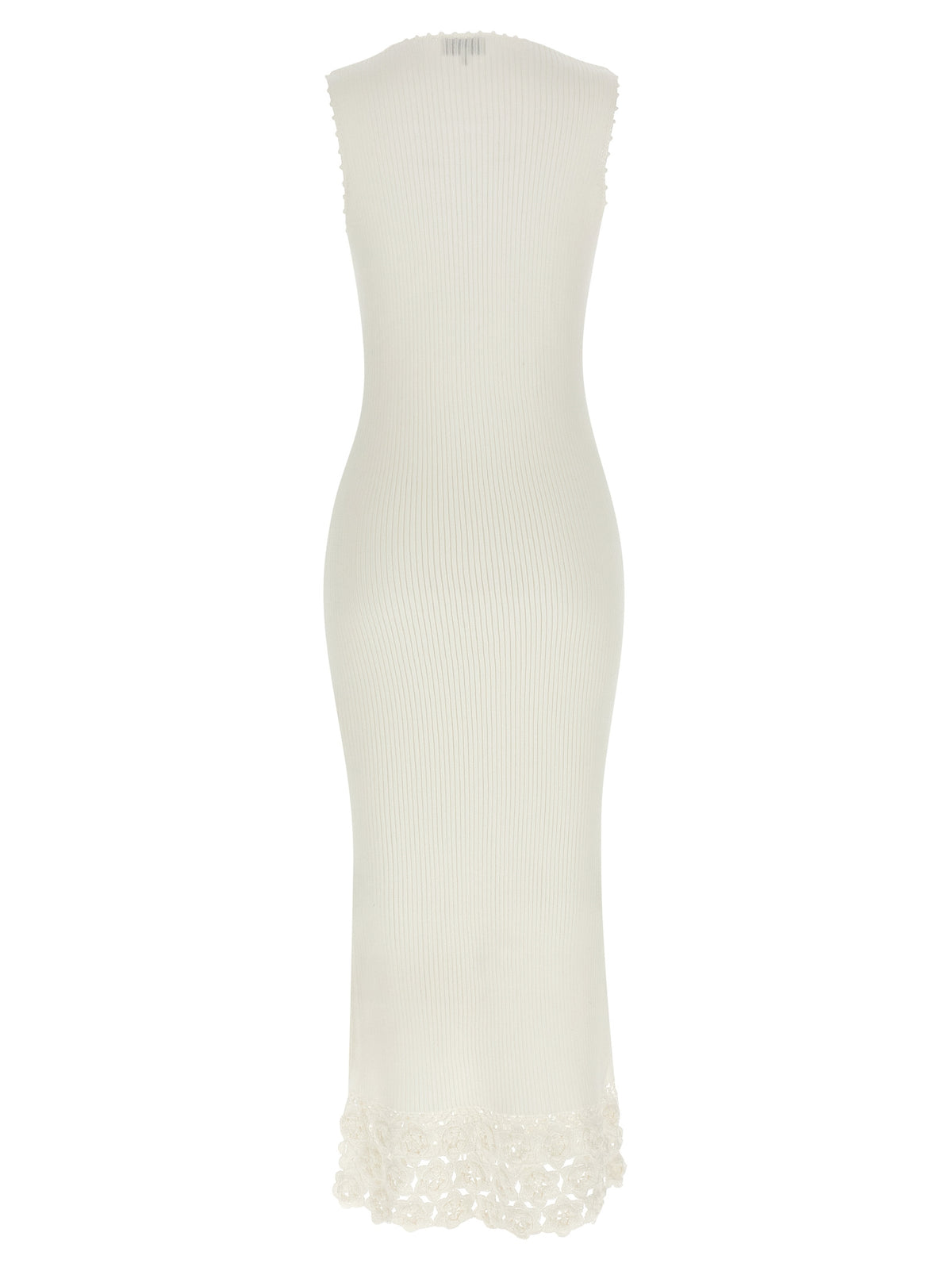 Ganni White Organic Cotton Long Dress