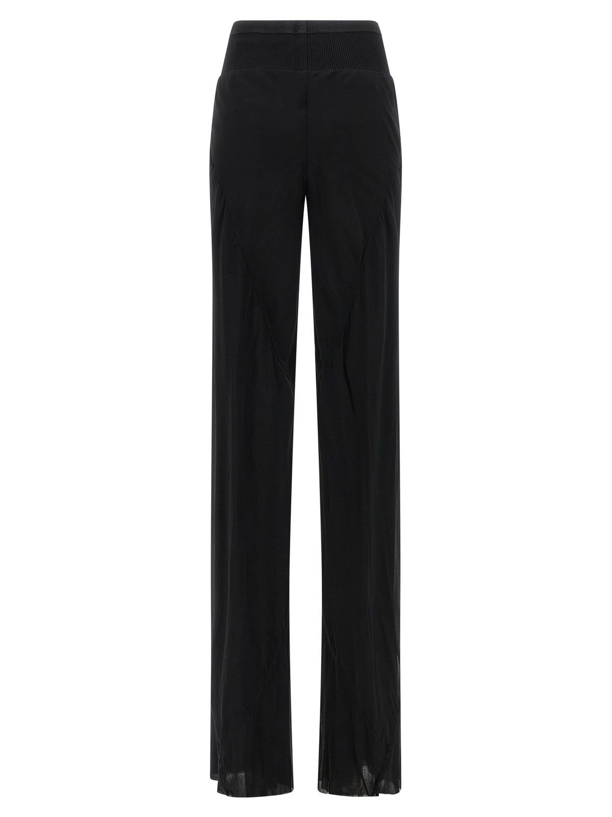 Rick Owens Black Silk Flared Pants
