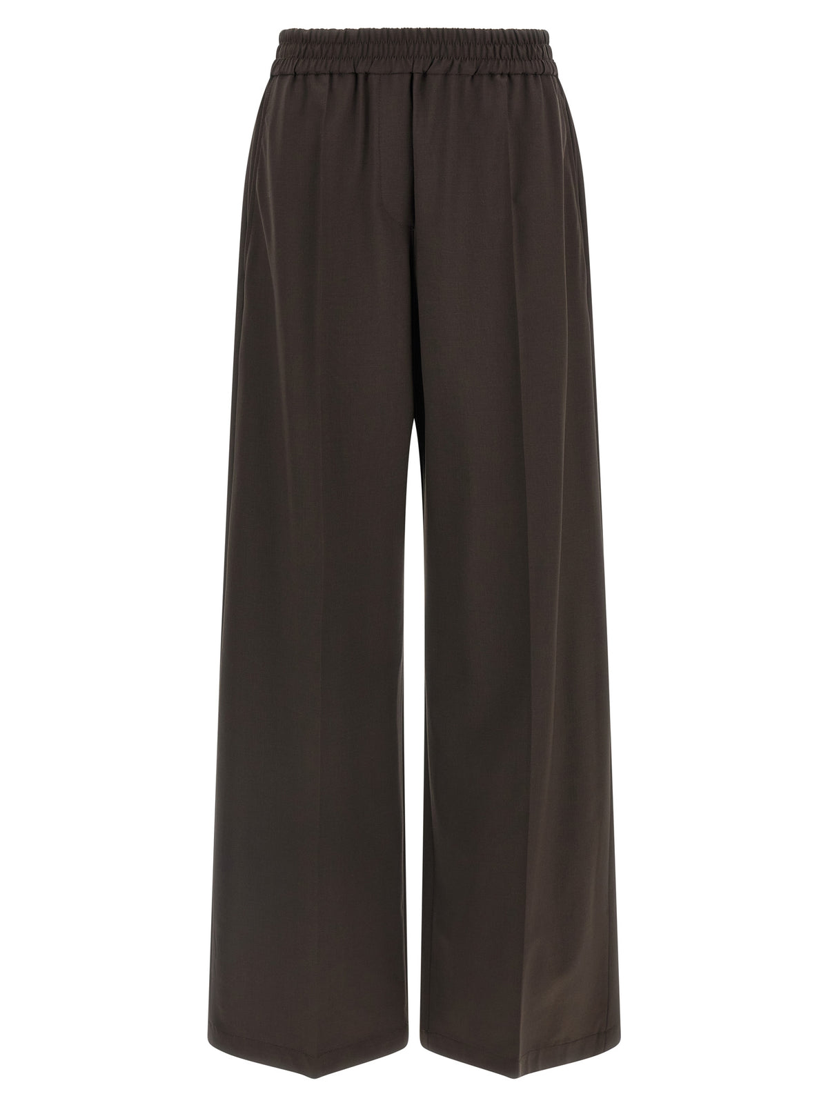 Brunello Cucinelli Brown Virgin Wool Casual Pants