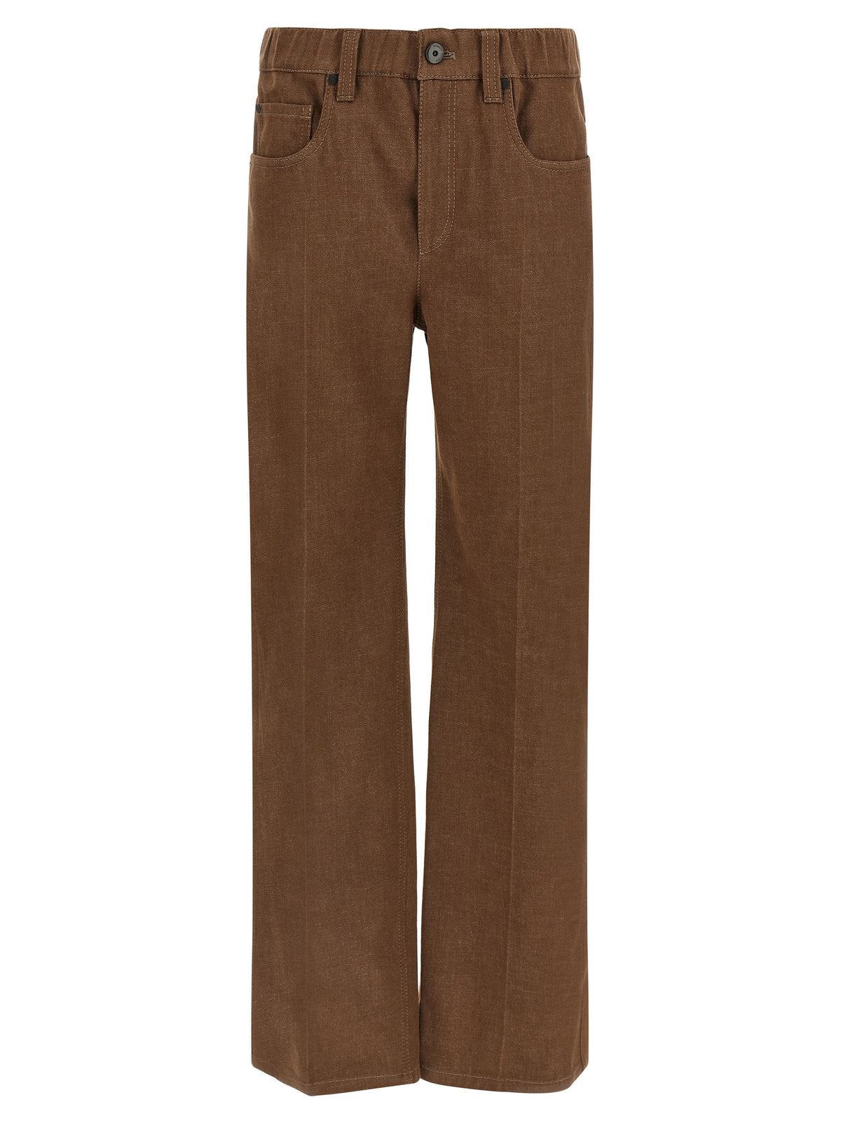 Brunello Cucinelli Brown Cotton Jeans Denim