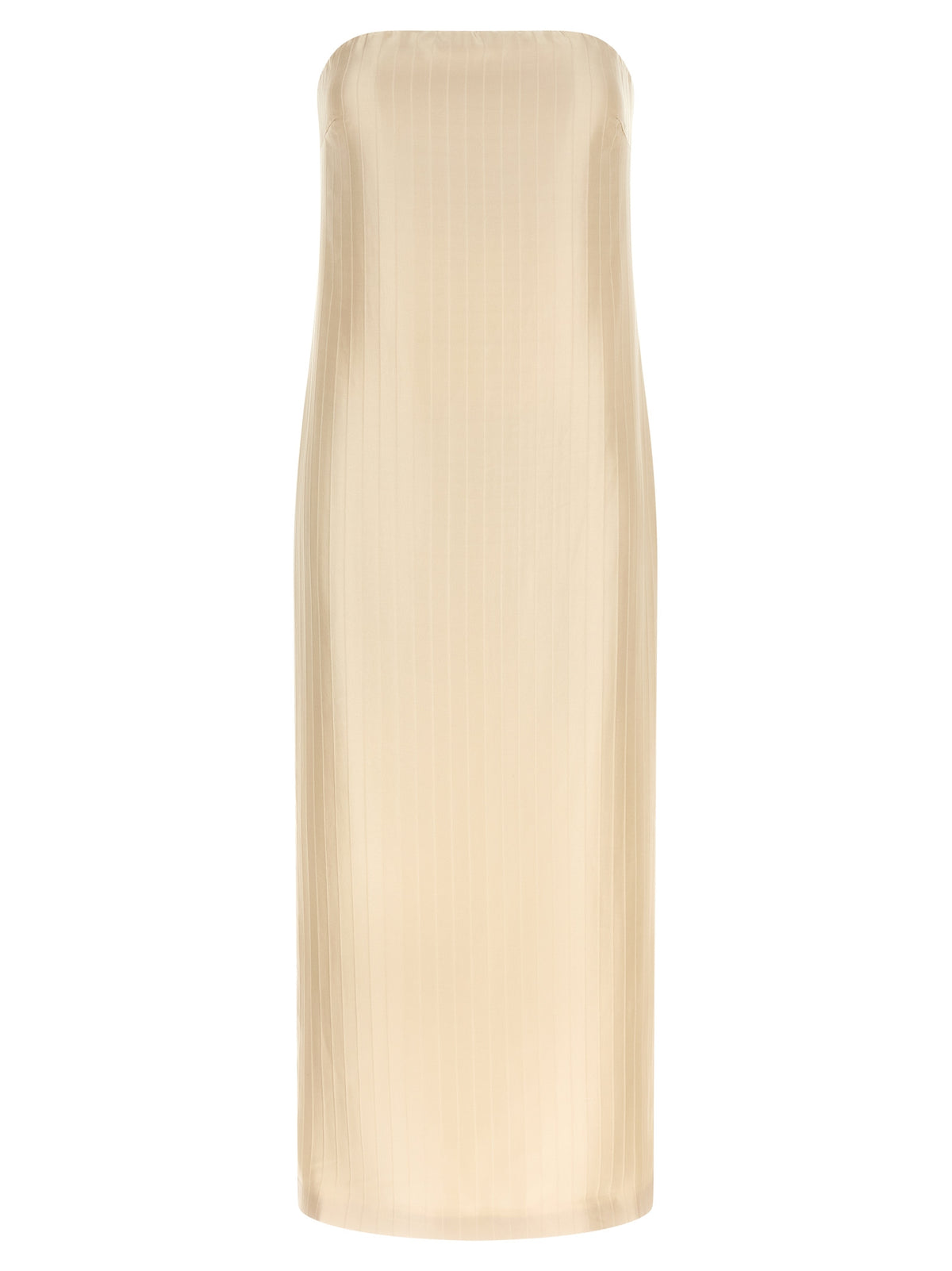 Loulou De Saison Beige Viscose Midi Dress