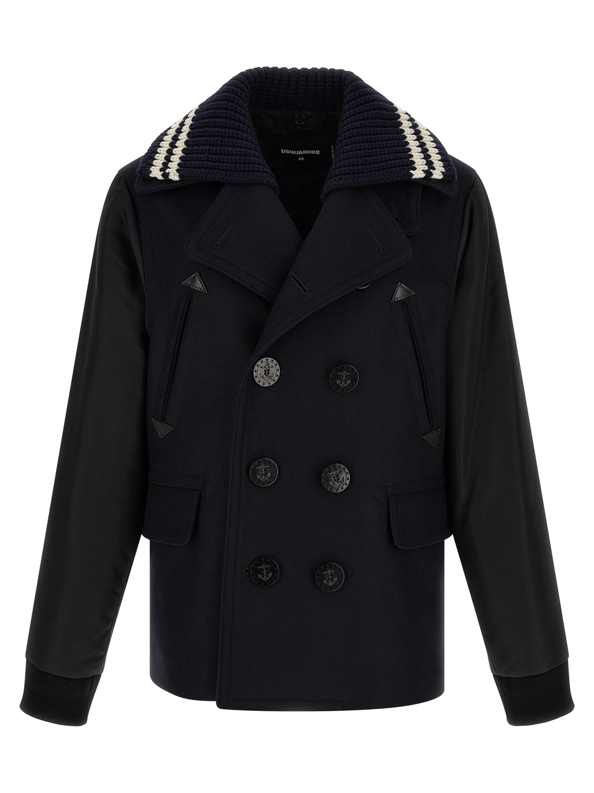 Dsquared² Blue Wool Coat