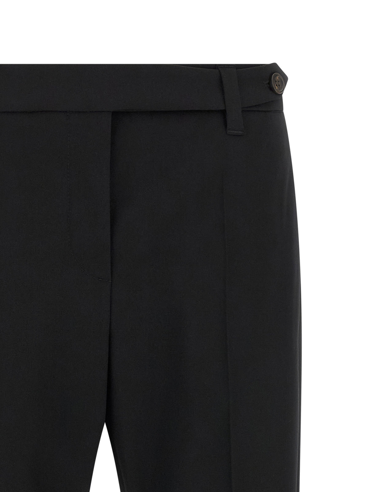 Brunello Cucinelli Black Virgin Wool Dress Pants