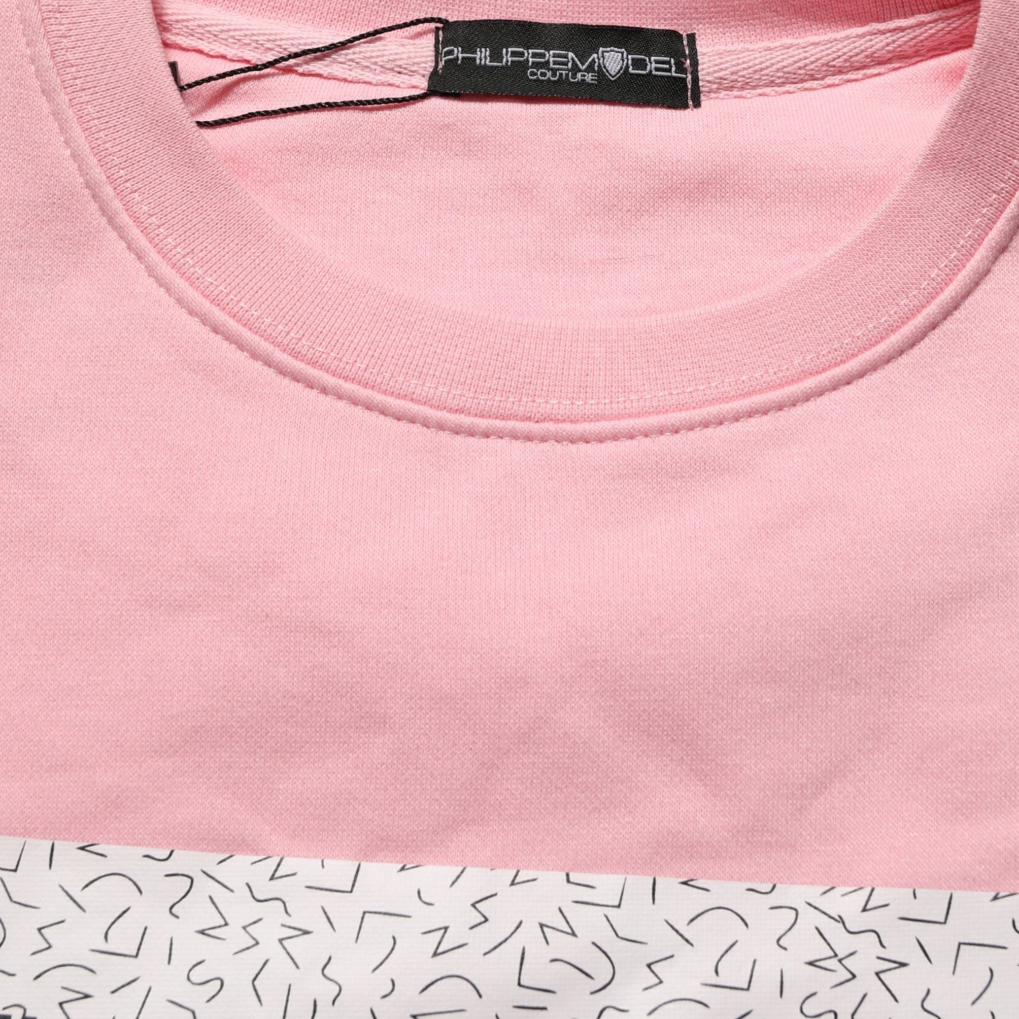 Philippe Model Pink Cotton Logo Long Sleeves Pullover Sweater