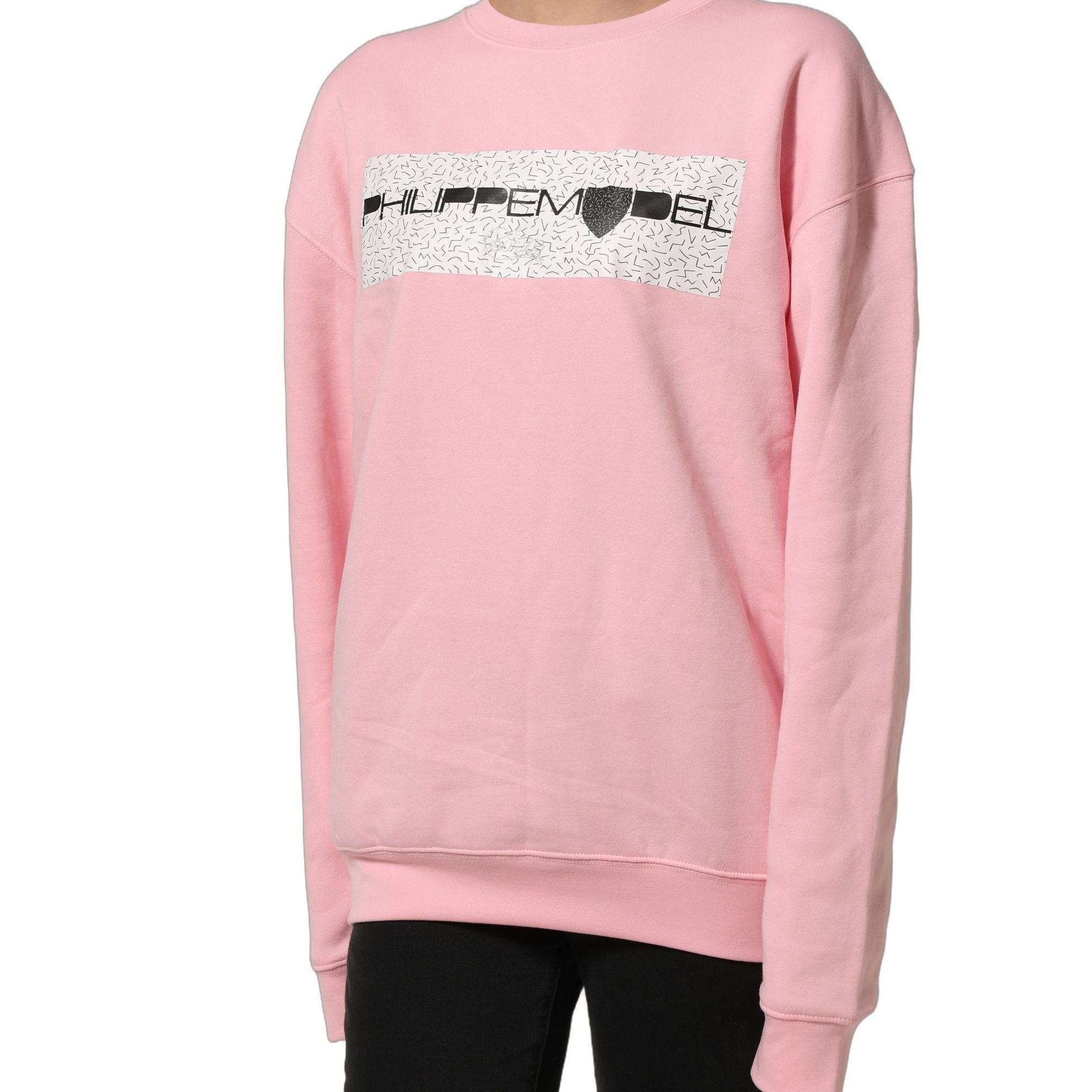 Philippe Model Pink Cotton Logo Long Sleeves Pullover Sweater