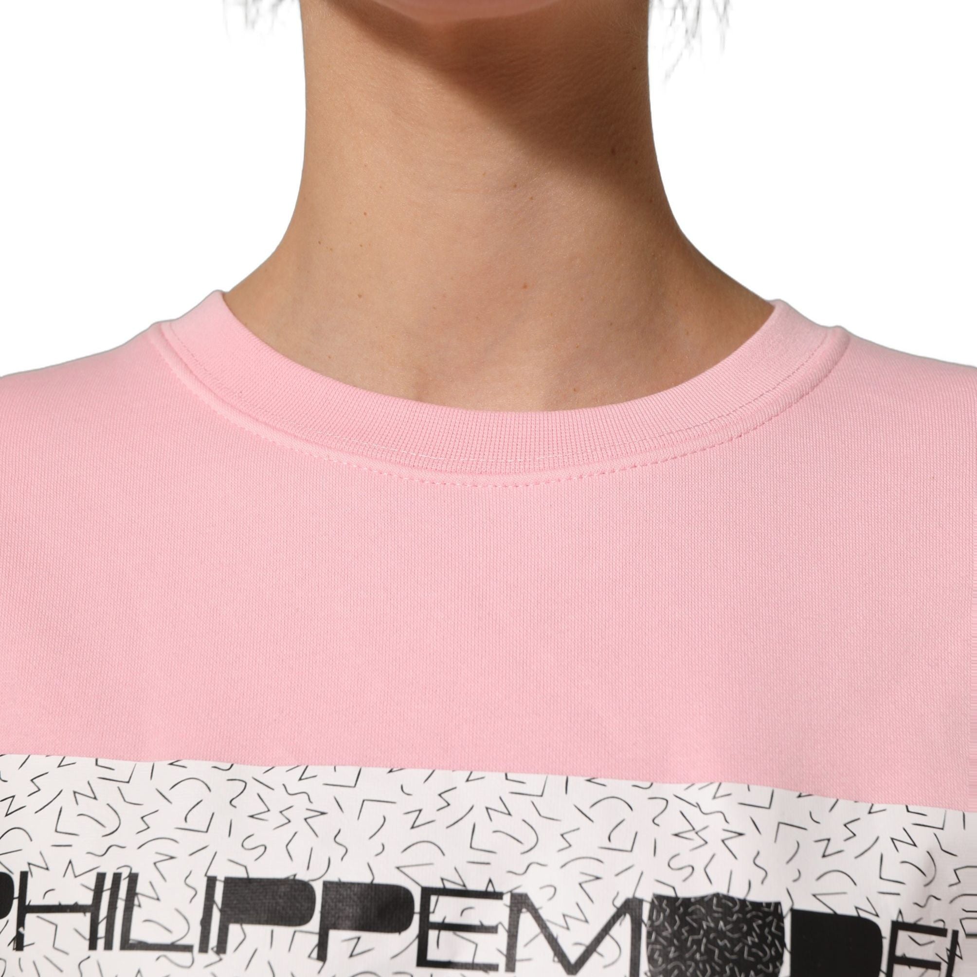 Philippe Model Pink Cotton Logo Long Sleeves Pullover Sweater