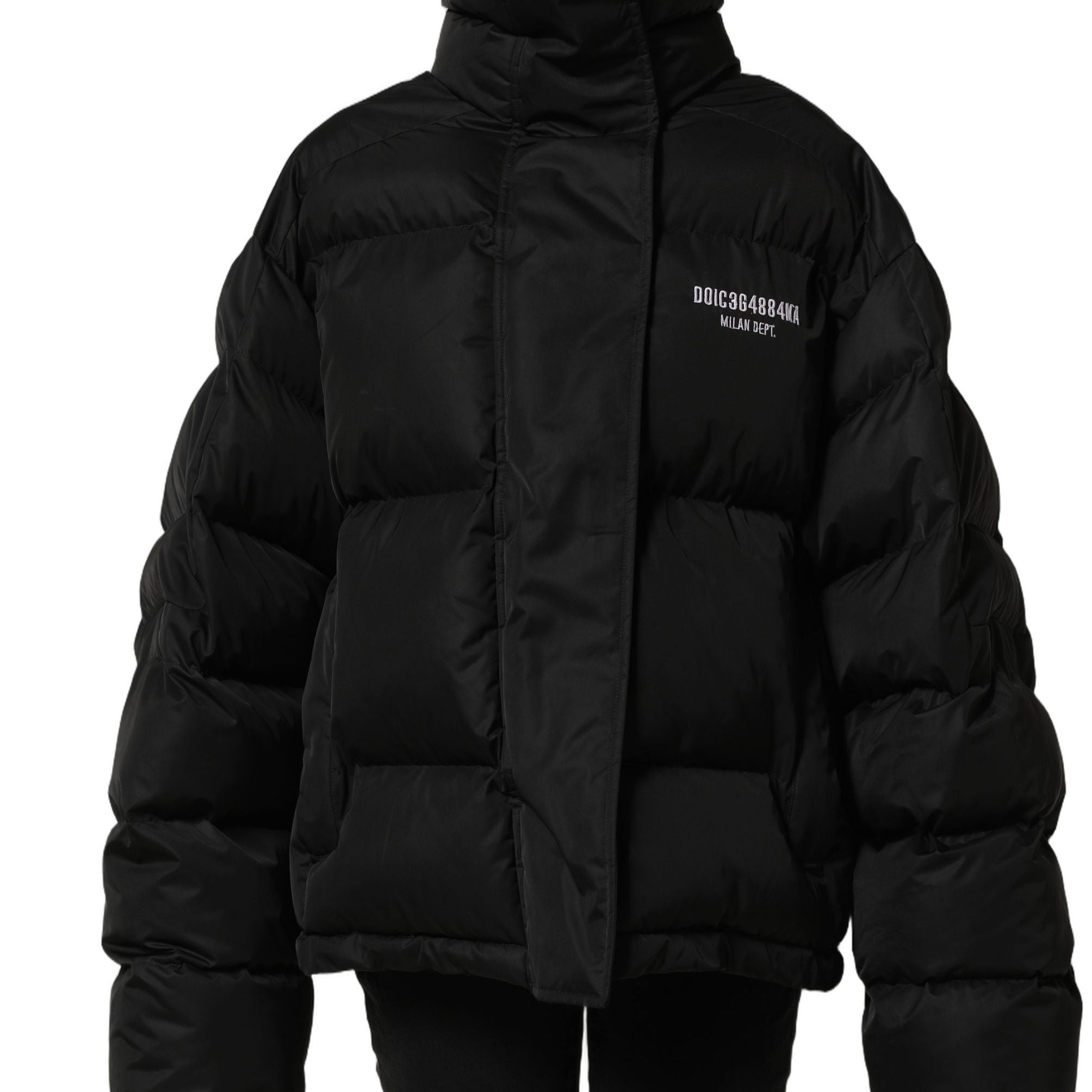Dolce & Gabbana Black DGVIB3 Embroidered Padded Puffer Jacket
