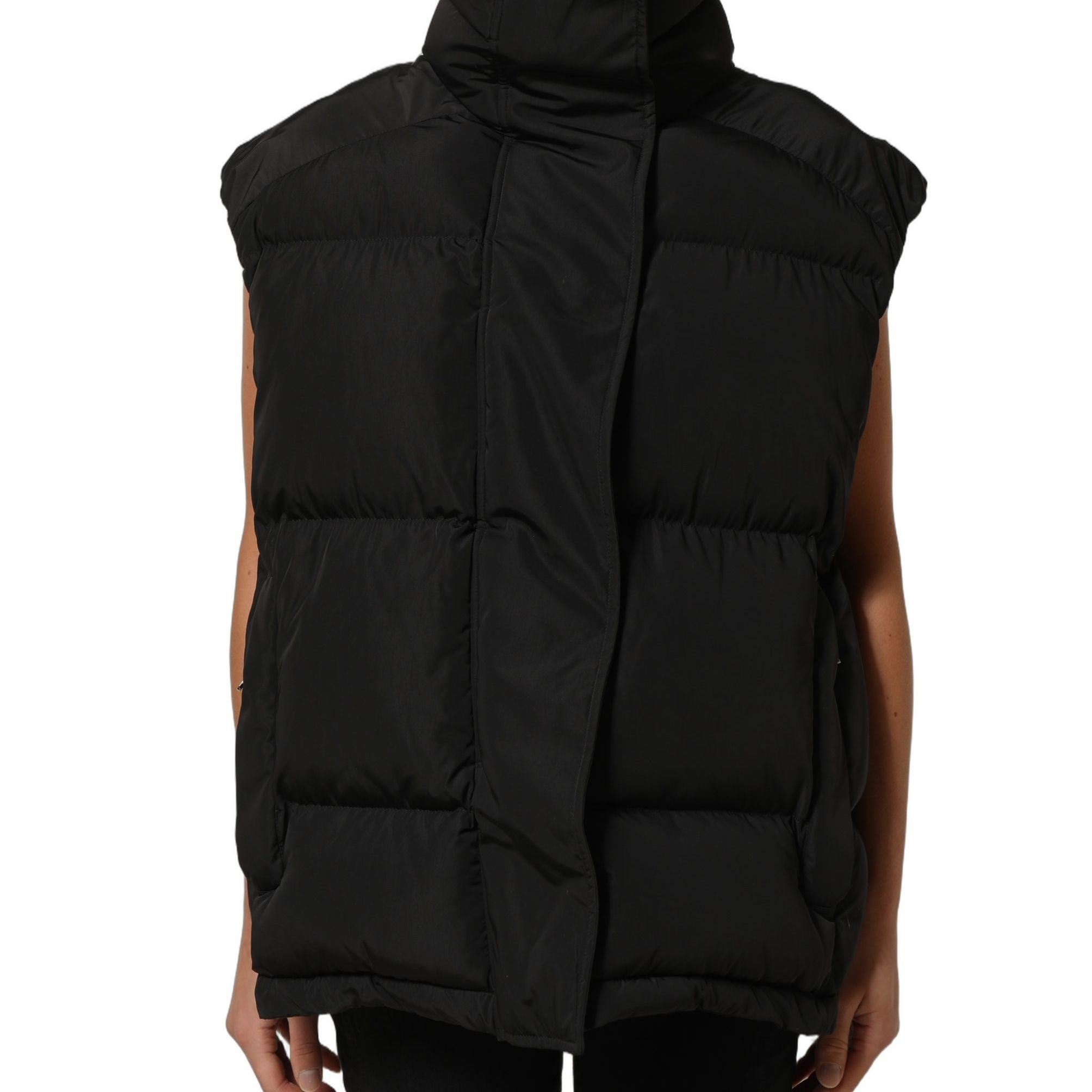 Dolce & Gabbana Black Polyester Sleeveless Padded Men Puffer Jacket