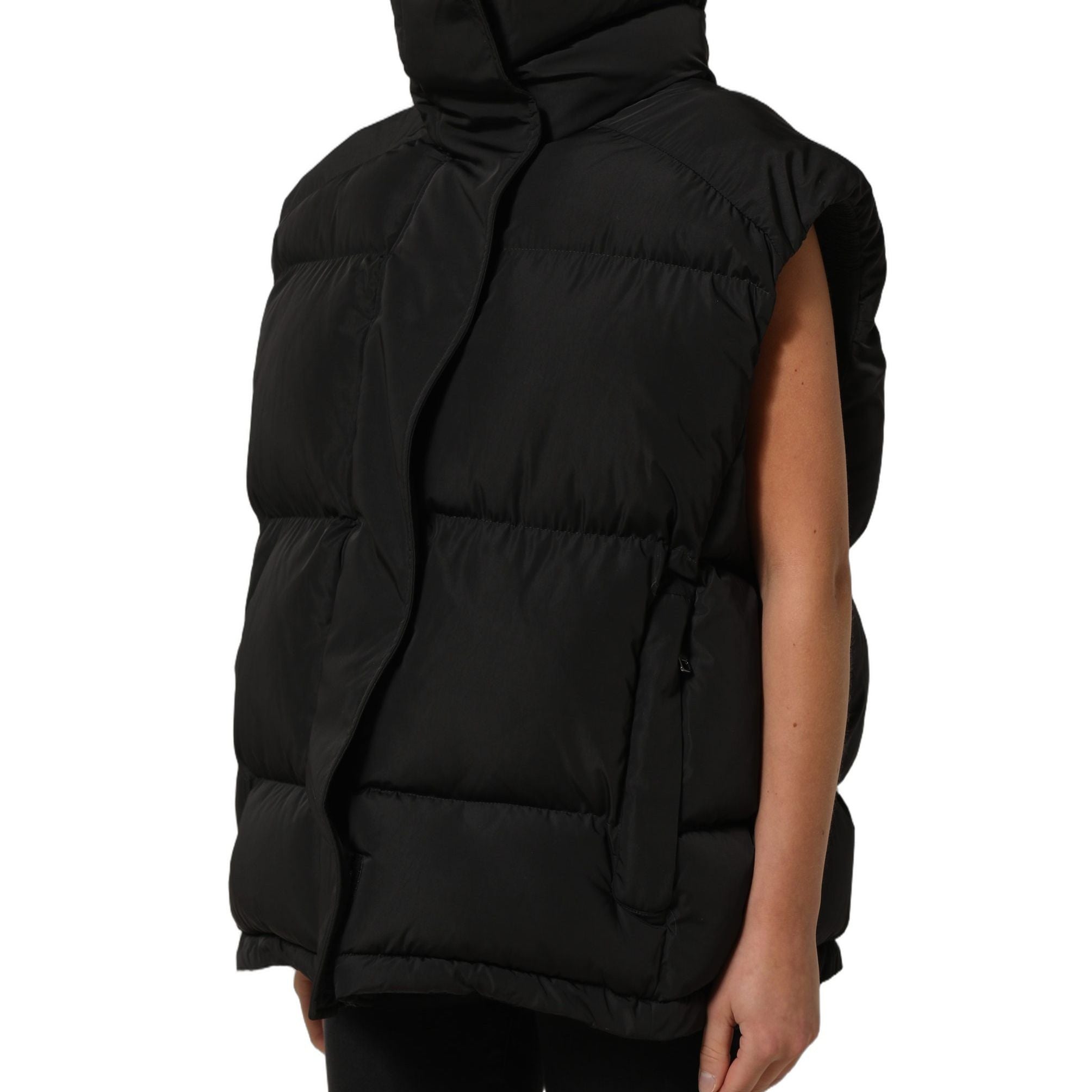 Dolce & Gabbana Black Polyester Sleeveless Padded Men Puffer Jacket