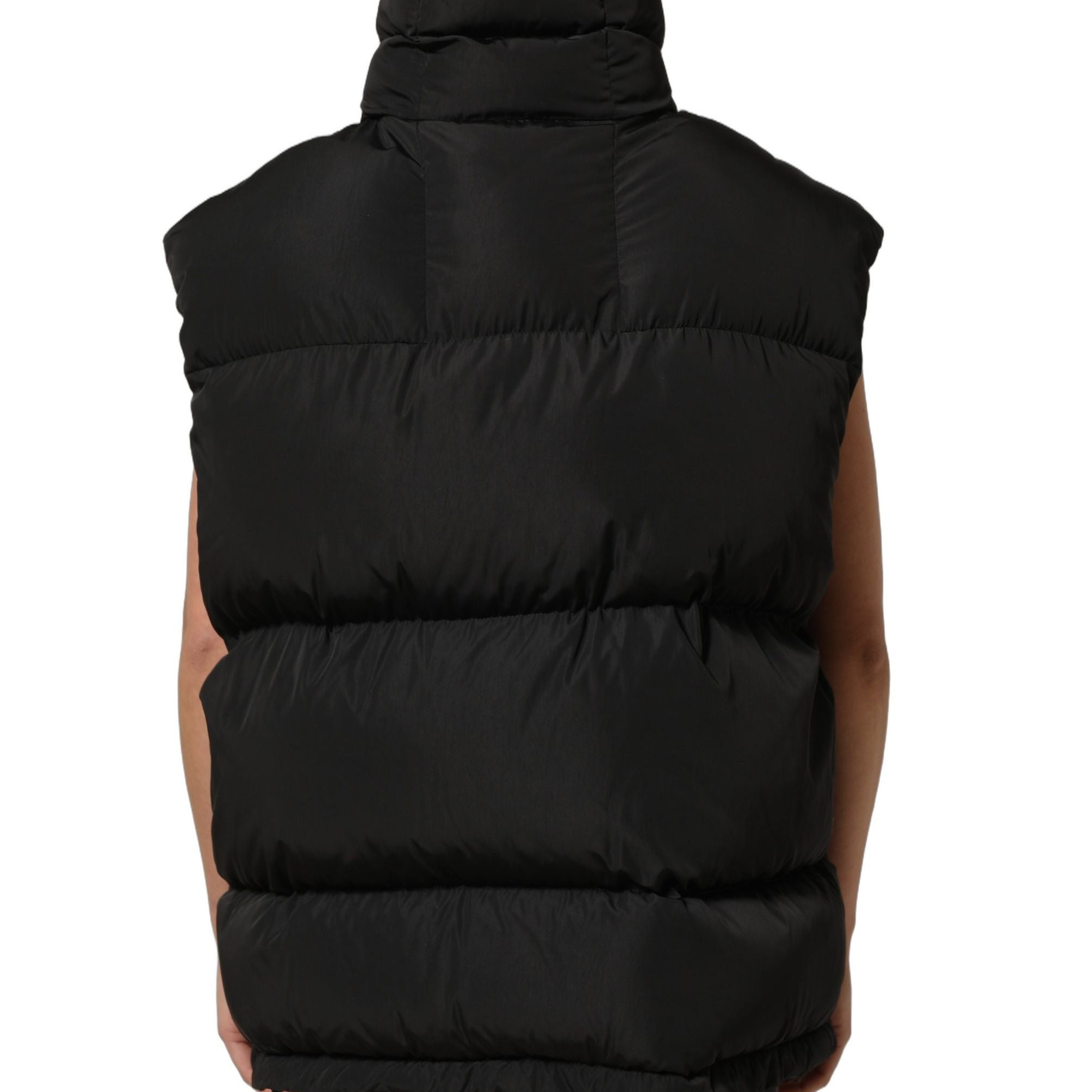 Dolce & Gabbana Black Polyester Sleeveless Padded Men Puffer Jacket
