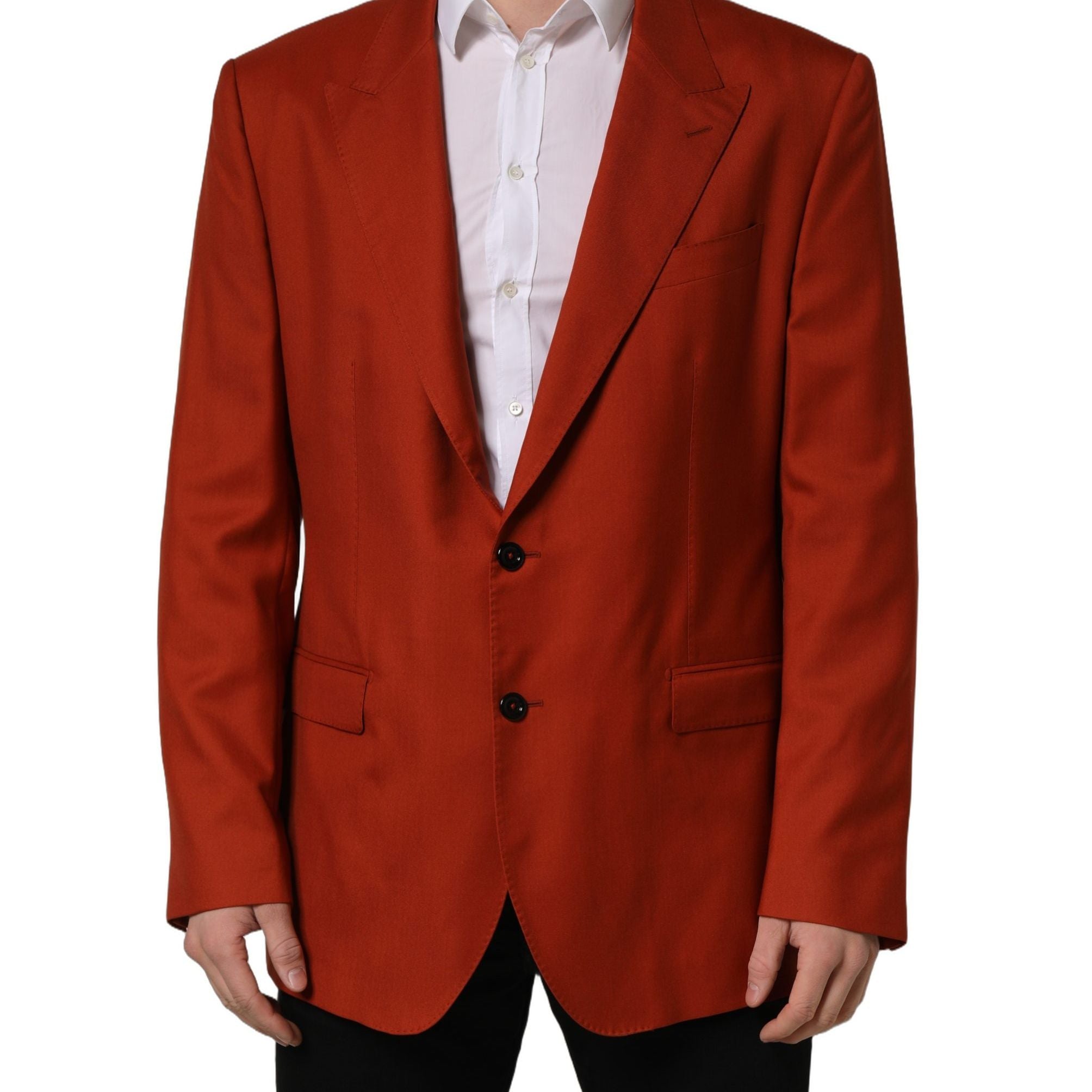 Dolce & Gabbana Red Cashmere Single Breasted Blazer Jacket