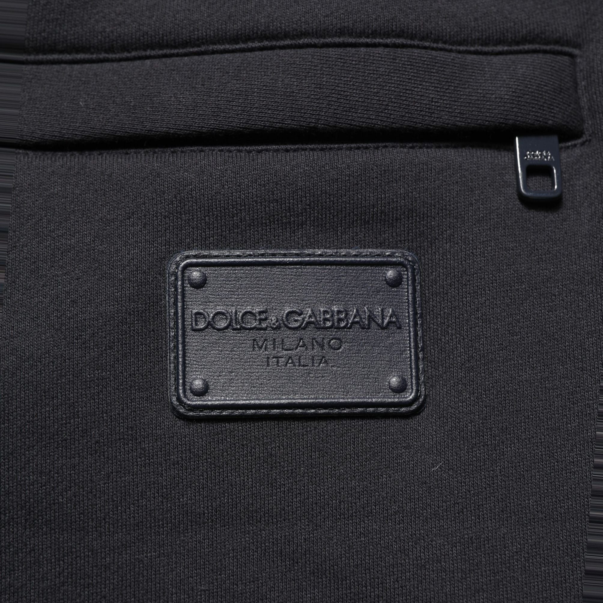 Dolce & Gabbana Black Drawstring Viscose Jogger Men Sweatpants Pants