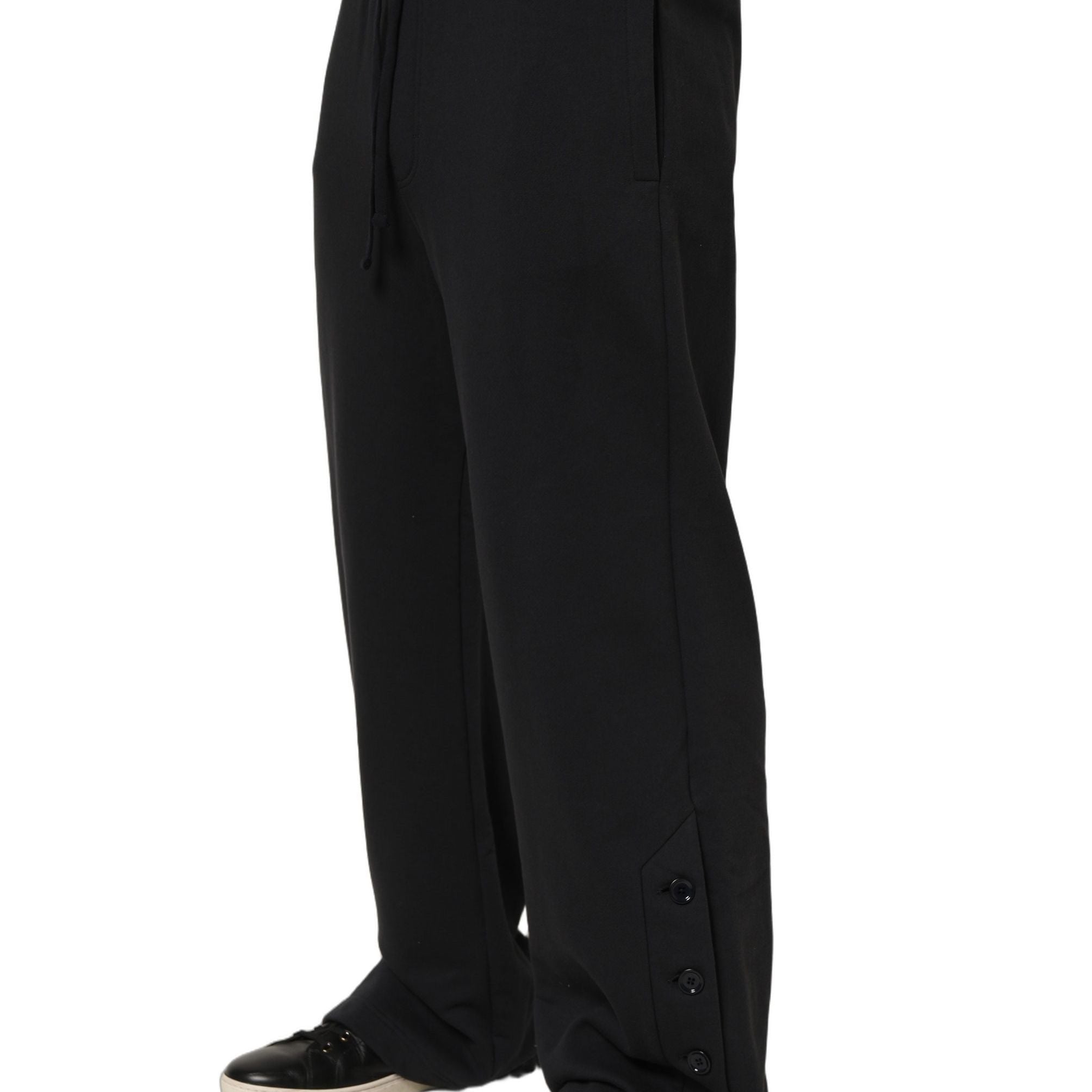 Dolce & Gabbana Black Drawstring Viscose Jogger Men Sweatpants Pants