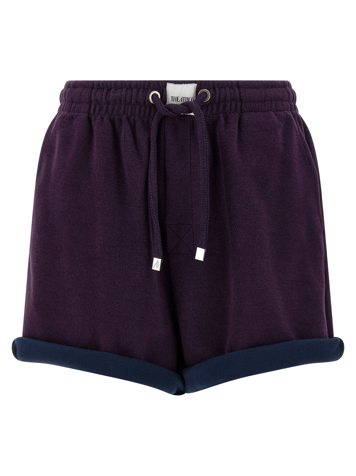 The Attico Purple Cotton Bermuda Shorts