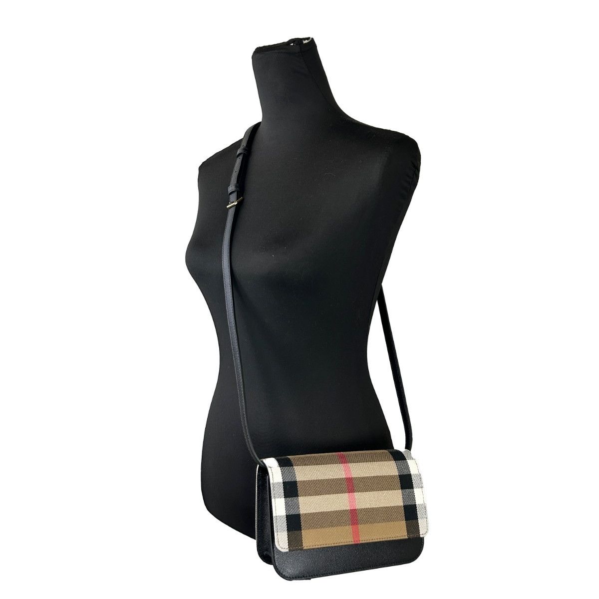 Burberry Small Leather Madison Crossbody Check Bag