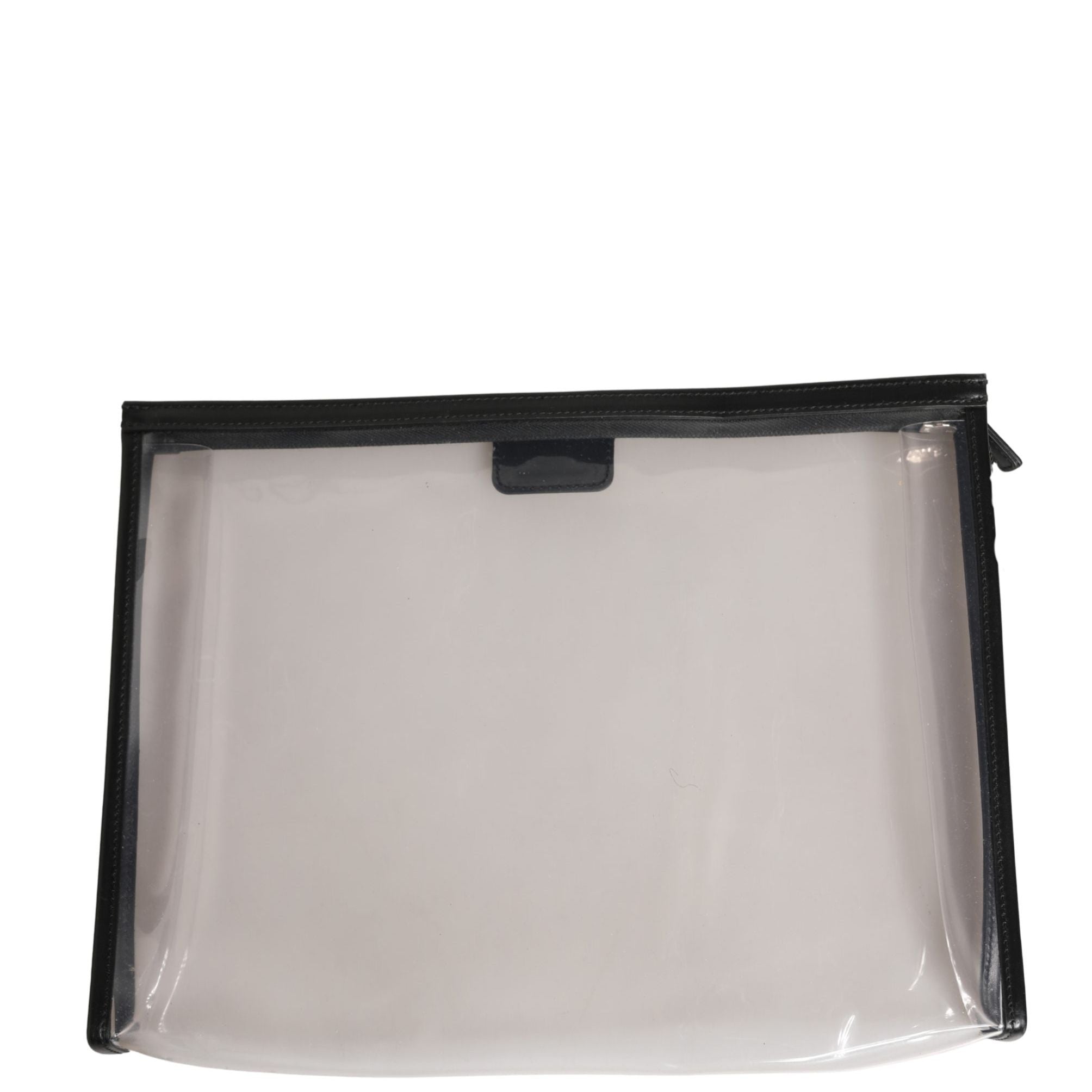 Dolce & Gabbana Transparent PVC Clutch Pouch Purse Branded Logo Plaque Bag