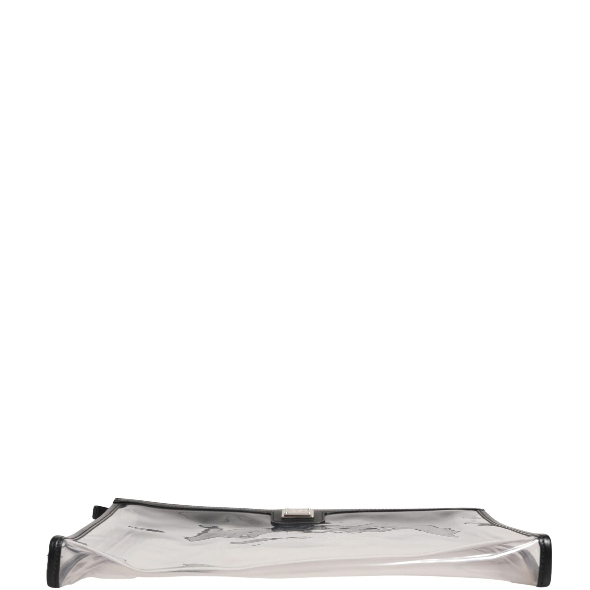 Dolce & Gabbana Transparent PVC Clutch Pouch Purse Branded Logo Plaque Bag