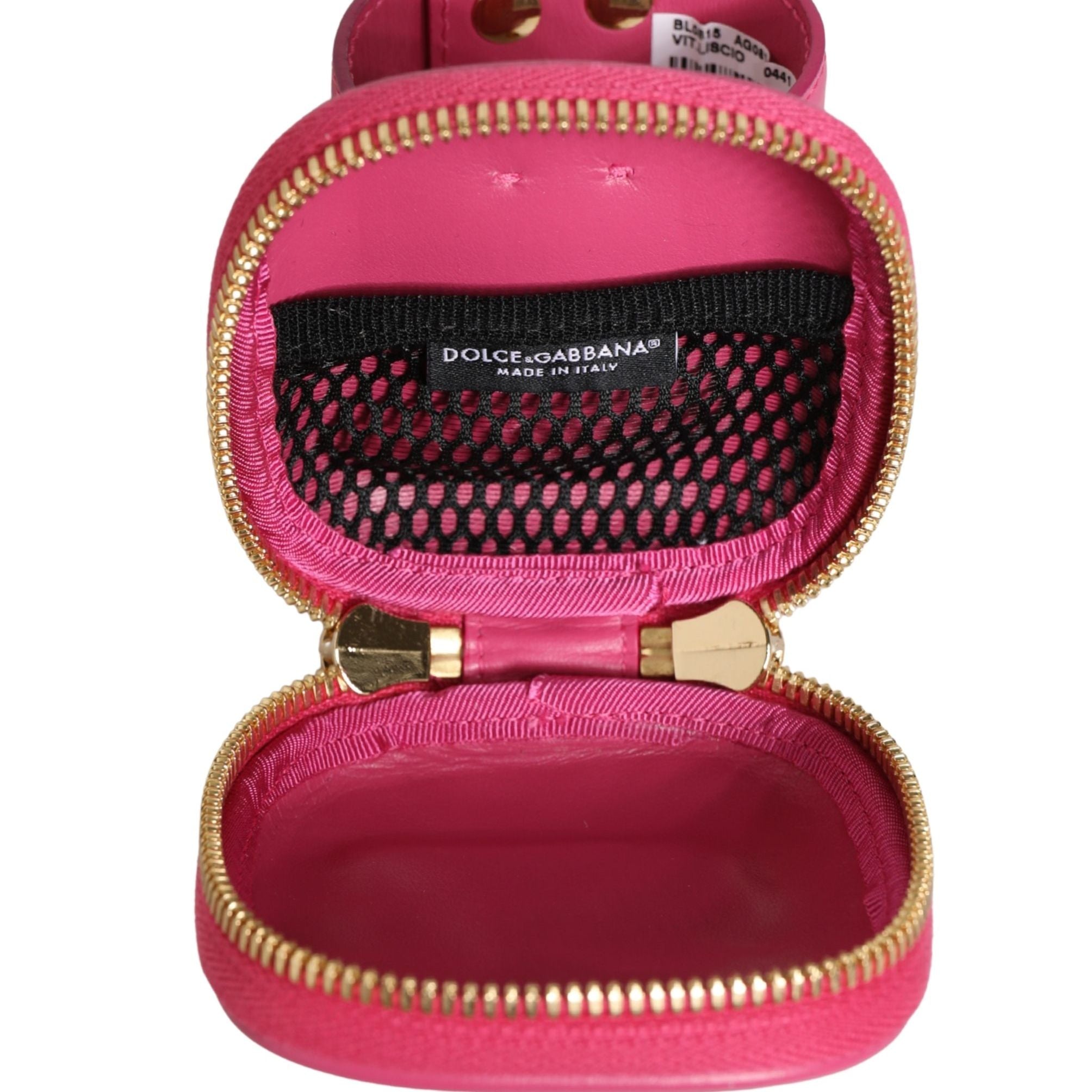 Dolce & Gabbana Pink Calf Leather DG Logo MULTIFUNCTIONAL KIT Borse Bag