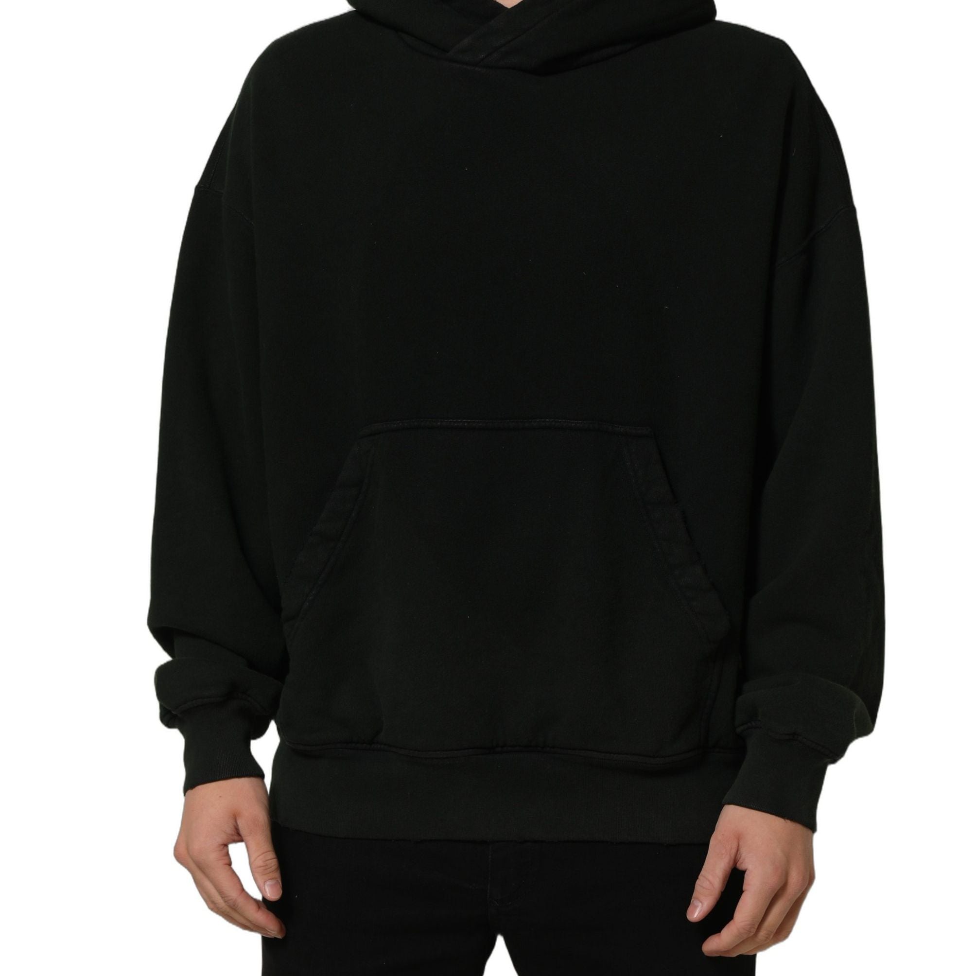 Dolce & Gabbana Black Cotton Hooded Men Sweatshirt Sweater