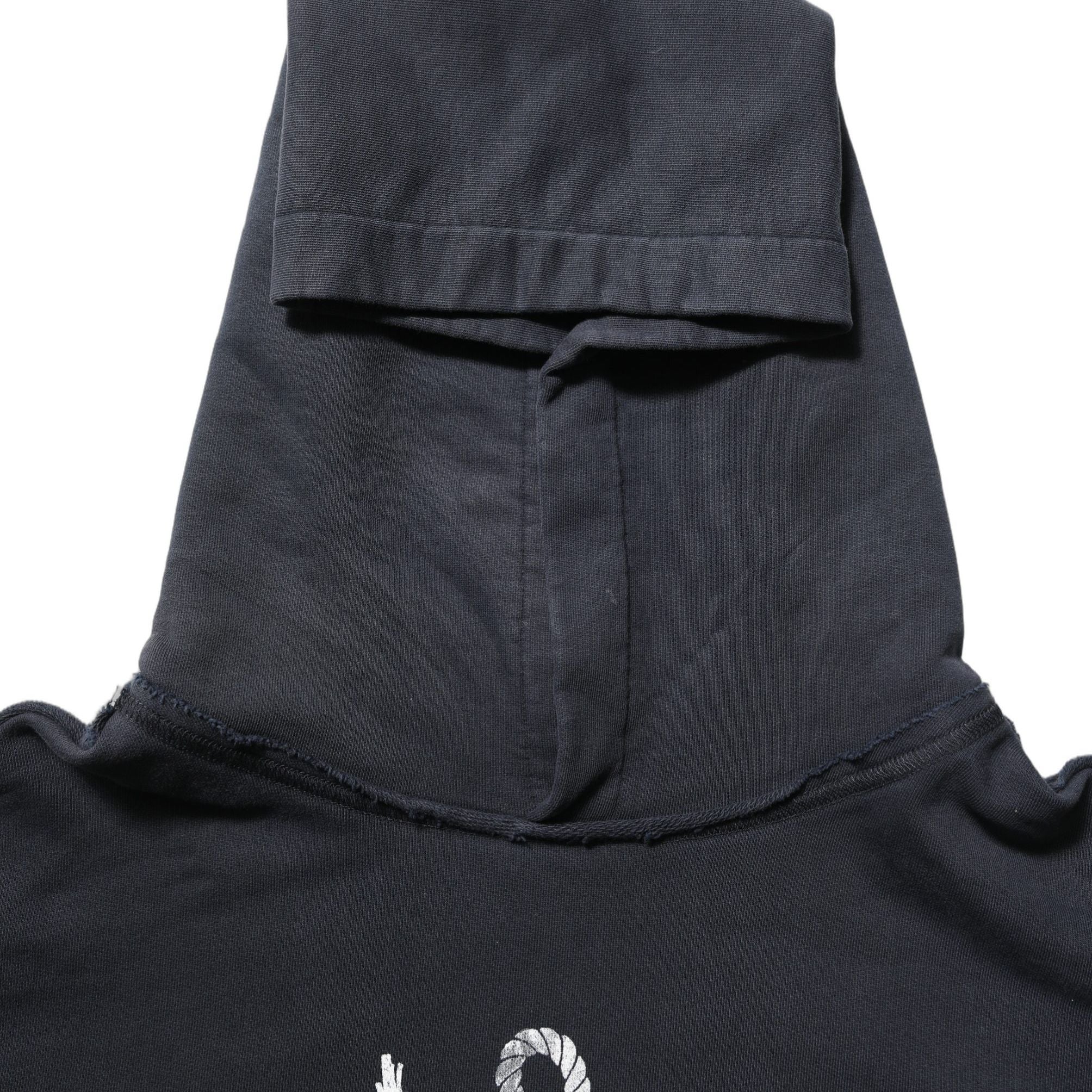 Dolce & Gabbana Black Anchor Print Hooded Sweatshirt Sweater