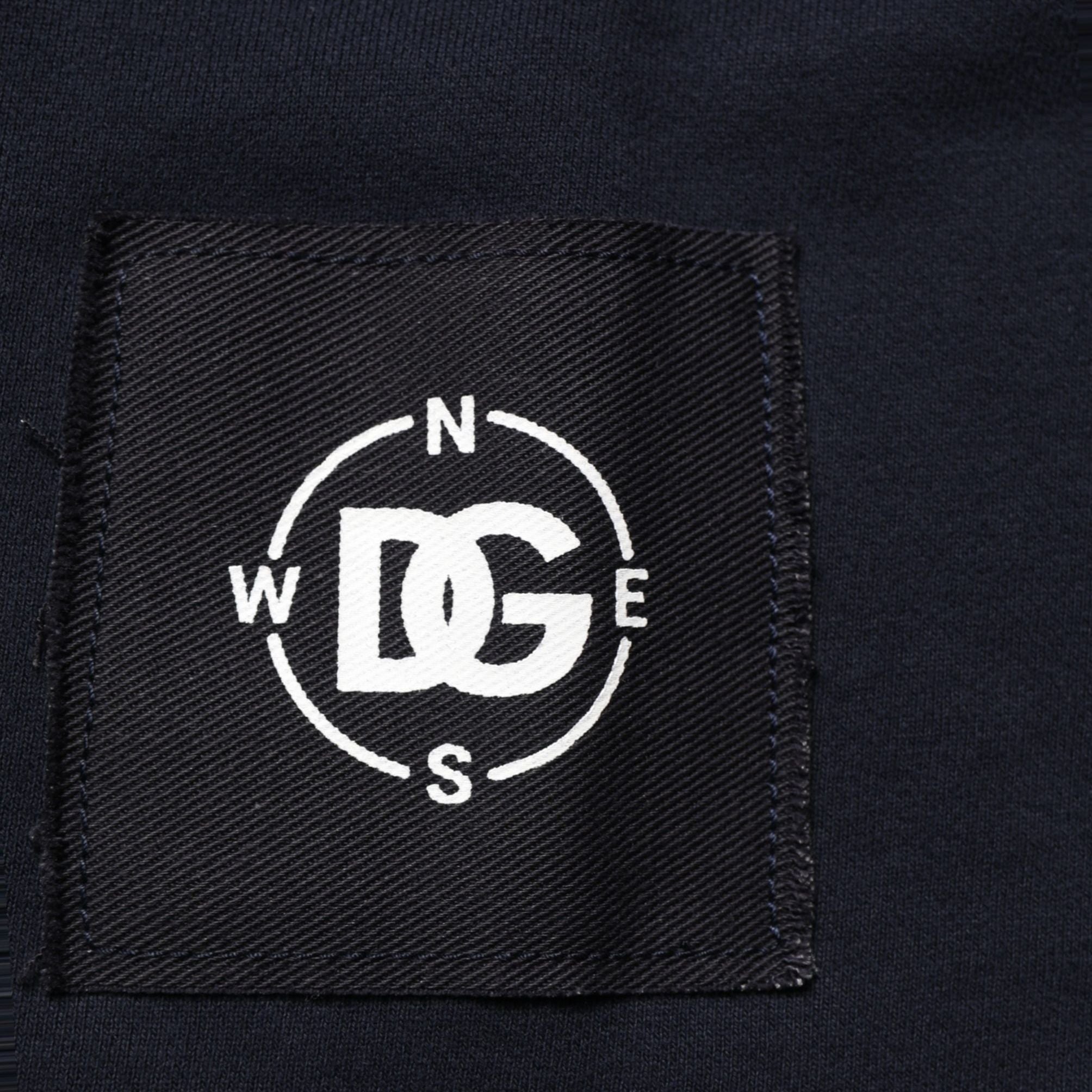 Dolce & Gabbana Dark Blue Logo Cotton Sweatshirt Sweater