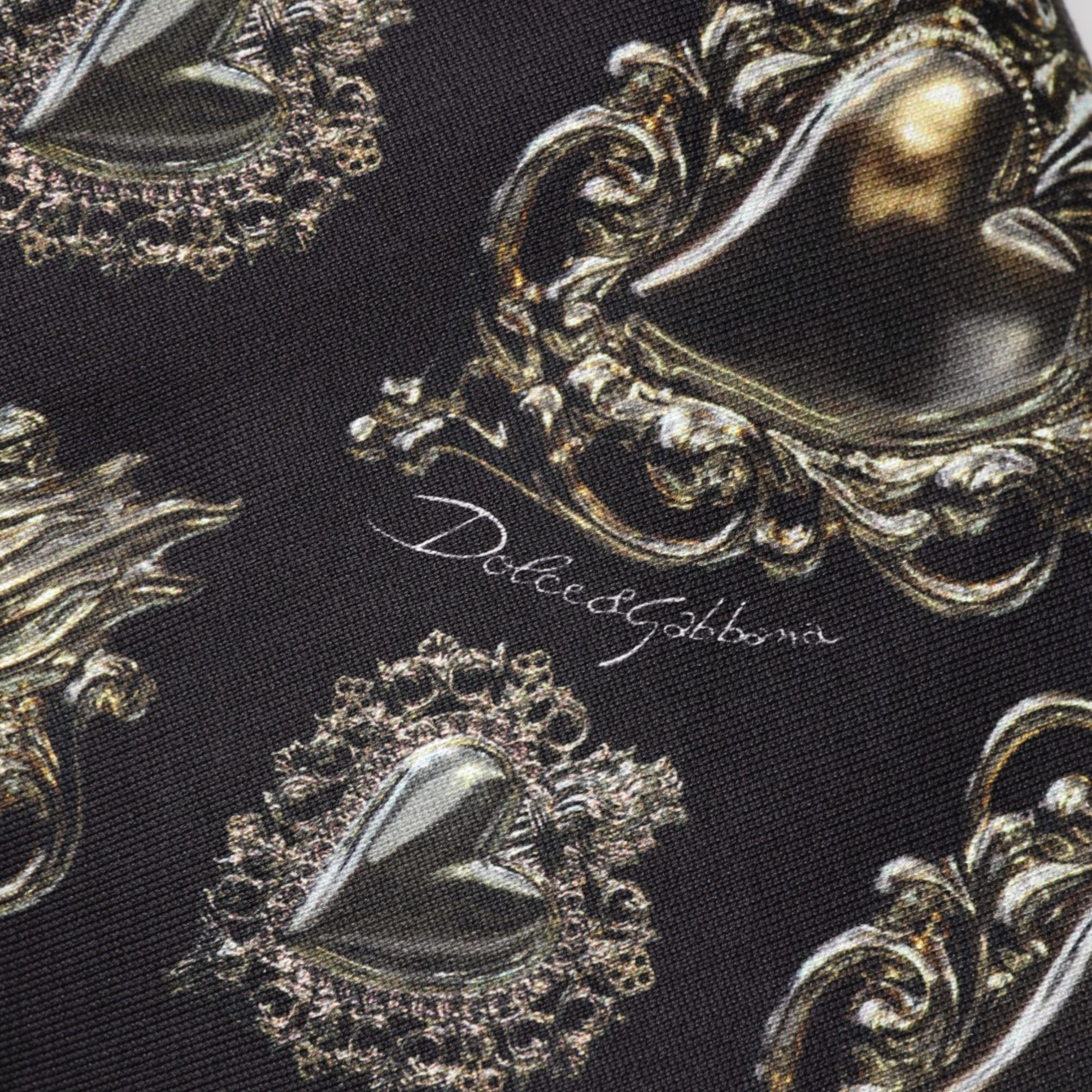 Dolce & Gabbana Black Sacred Heart Cotton Sweatshirt Sweater