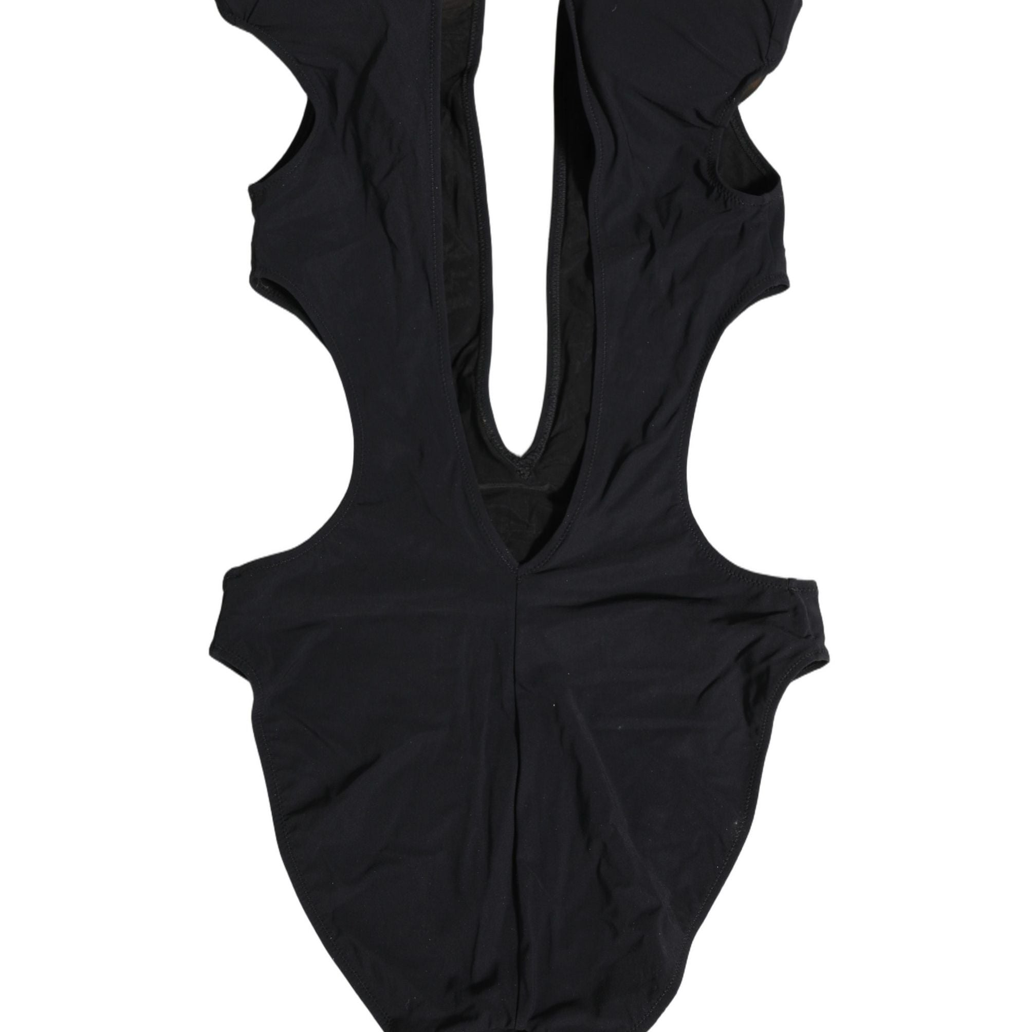 Dolce & Gabbana Black Logo Embellished Cutout One Piece Swimwear