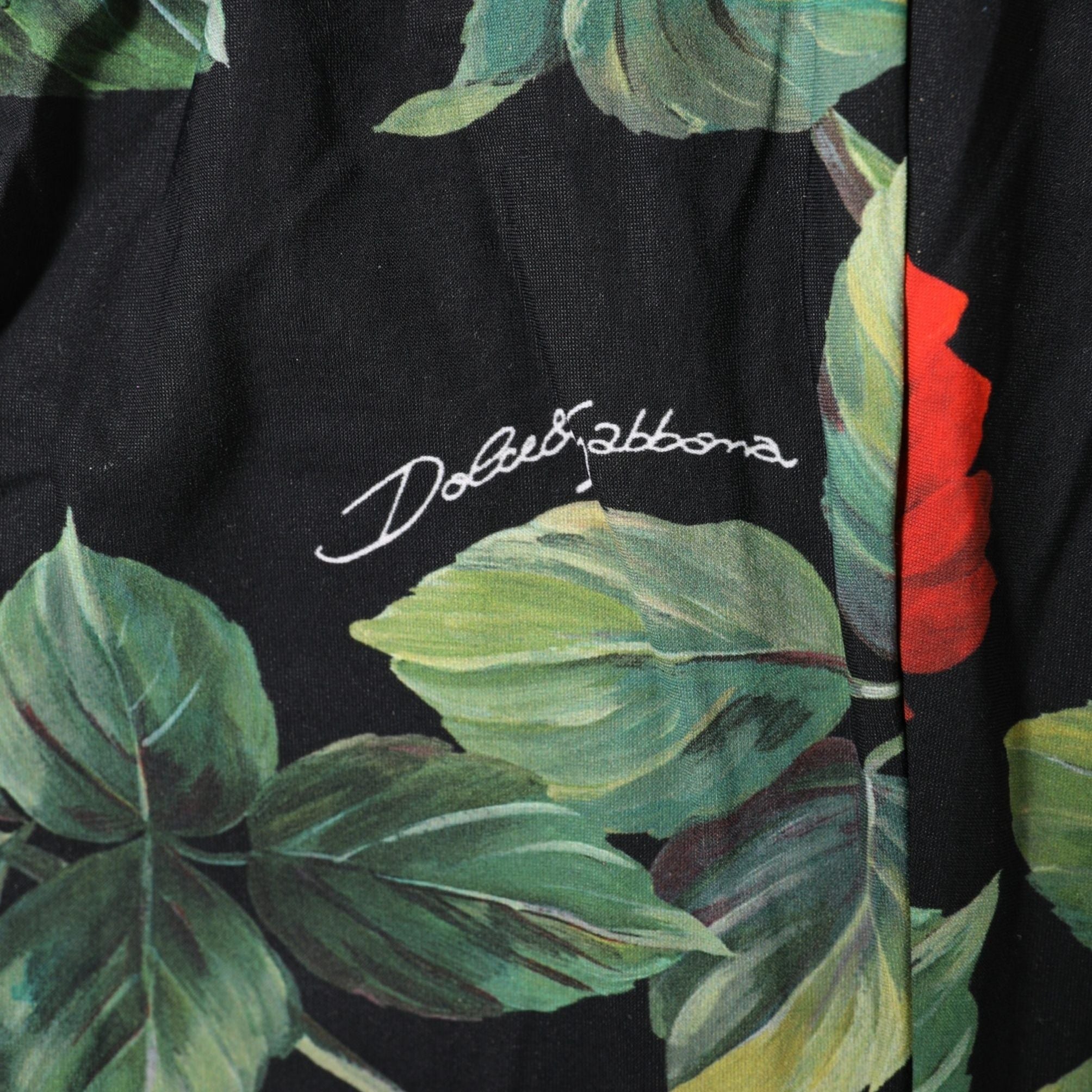 Dolce & Gabbana Black Floral Print One Piece Swimsuit Swimwear