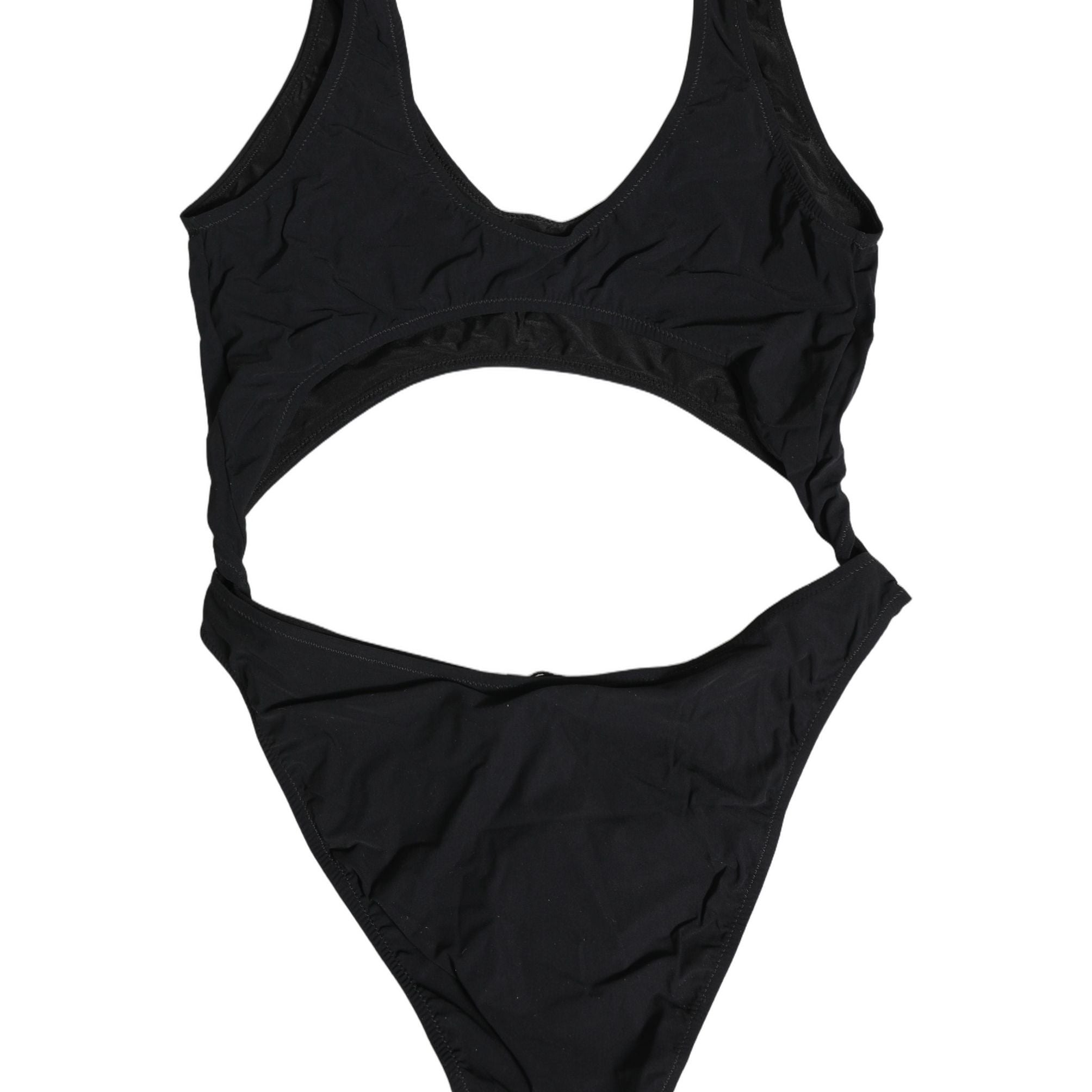 Dolce & Gabbana Black Cutout Logo One Piece Swimsuit Swimwear