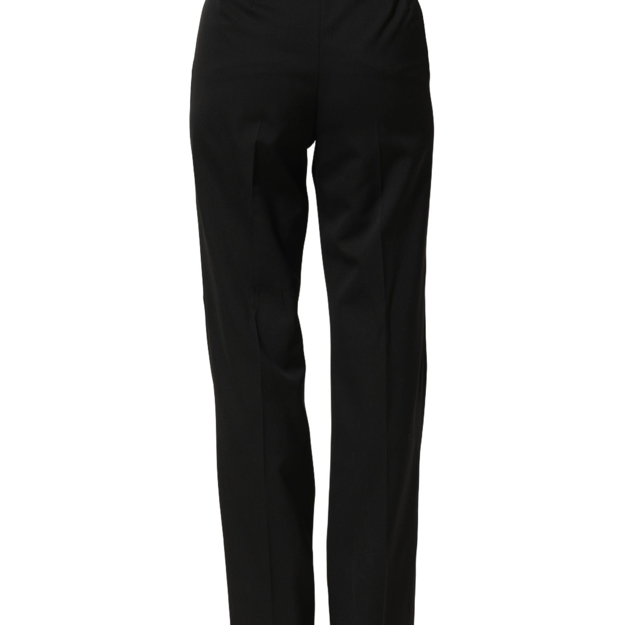 Dolce & Gabbana Black High Waist Straight Dress Trouser Pants