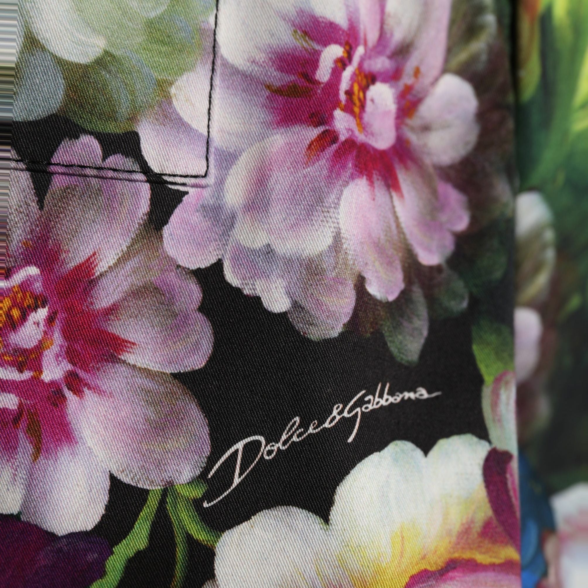 Dolce & Gabbana Multicolor Floral High Waist Wide Leg Pants
