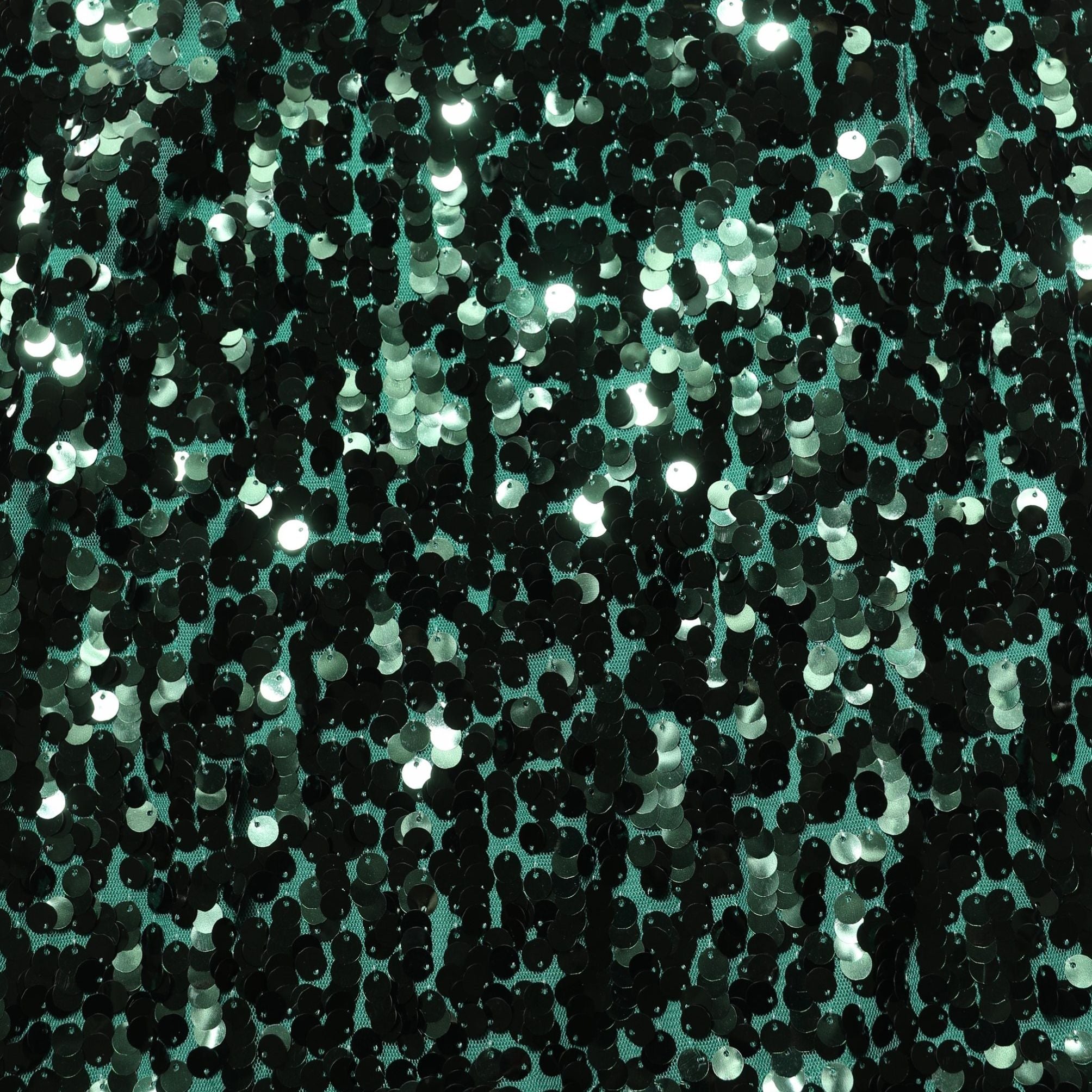 Dolce & Gabbana Green Sequin High Waist Pencil Cut Midi Skirt