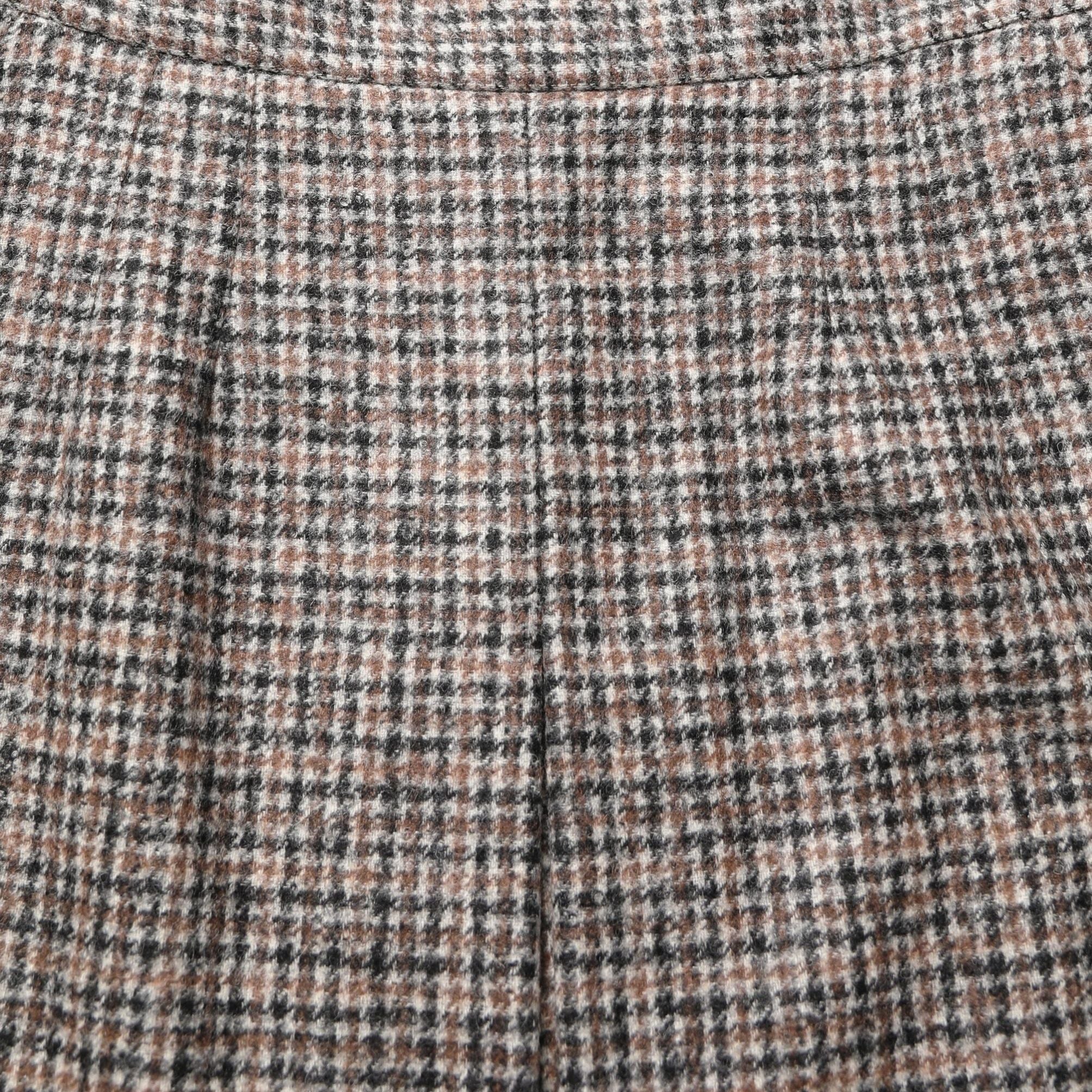 Dolce & Gabbana Brown Tweed High Waist A-line Mini Skirt