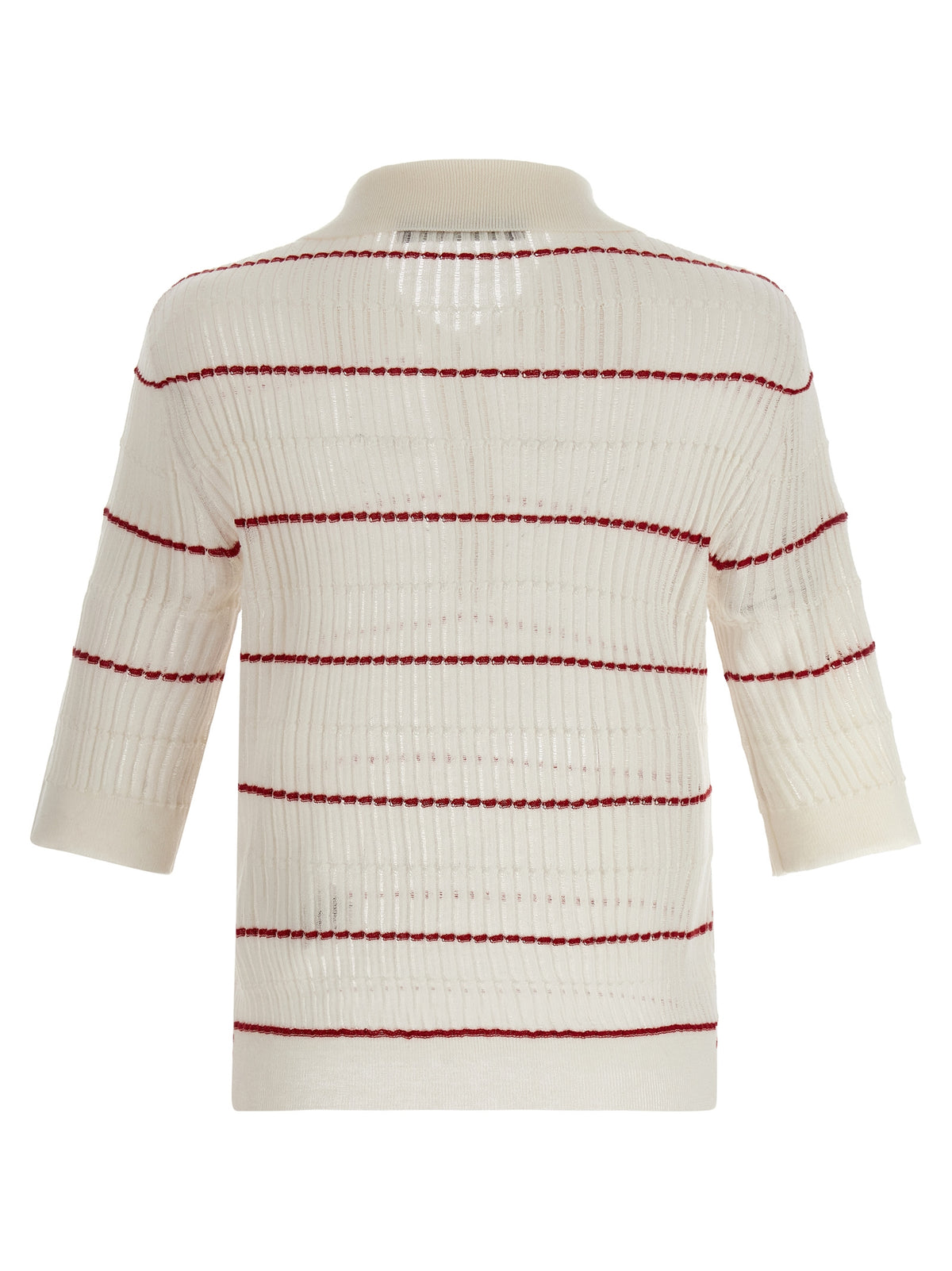 Max Mara White Silk Polo Shirt