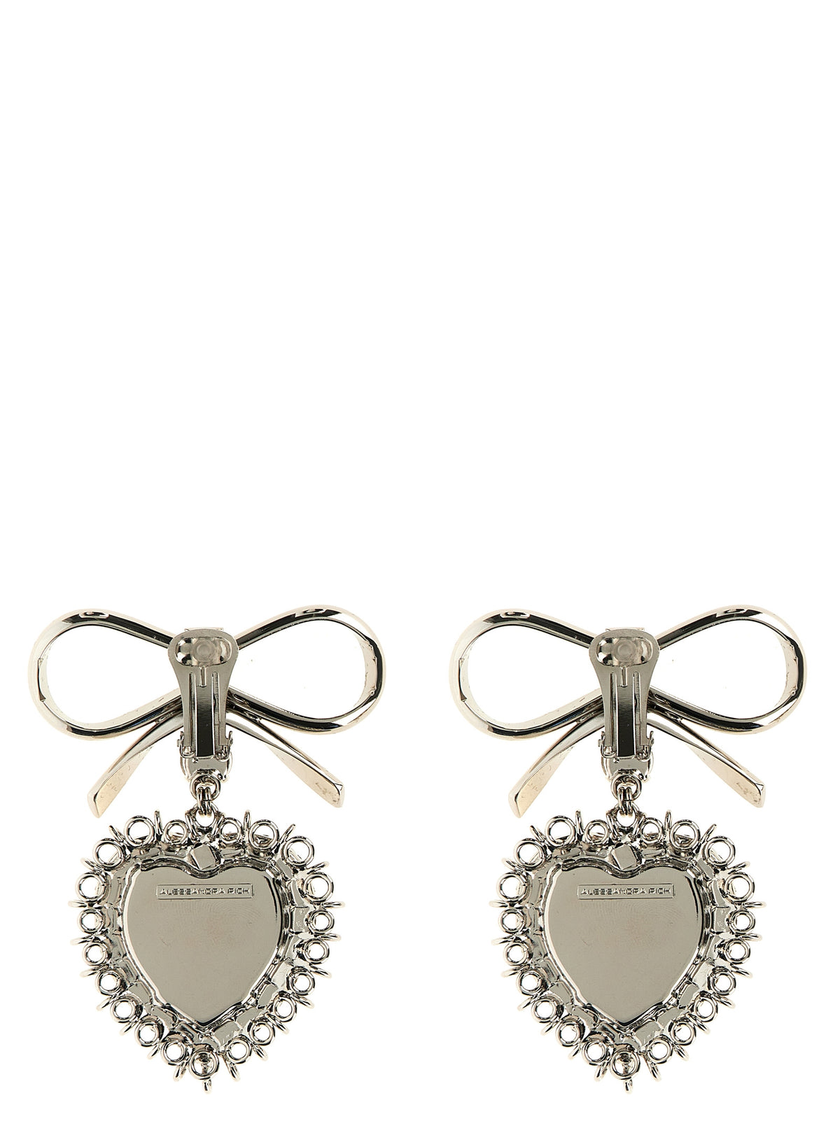 Alessandra Rich Silver Glass Earrings