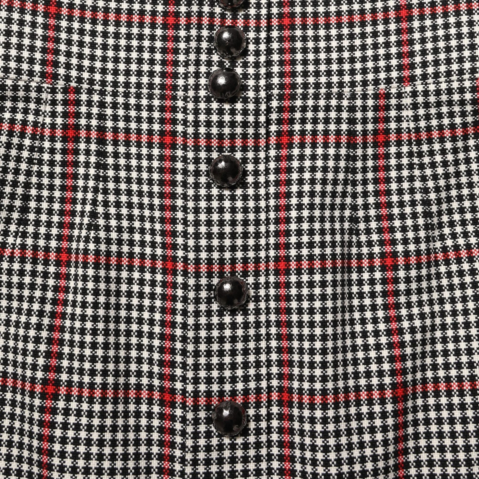 Dolce & Gabbana Gray Checkered High Waist A-line Mini Skirt