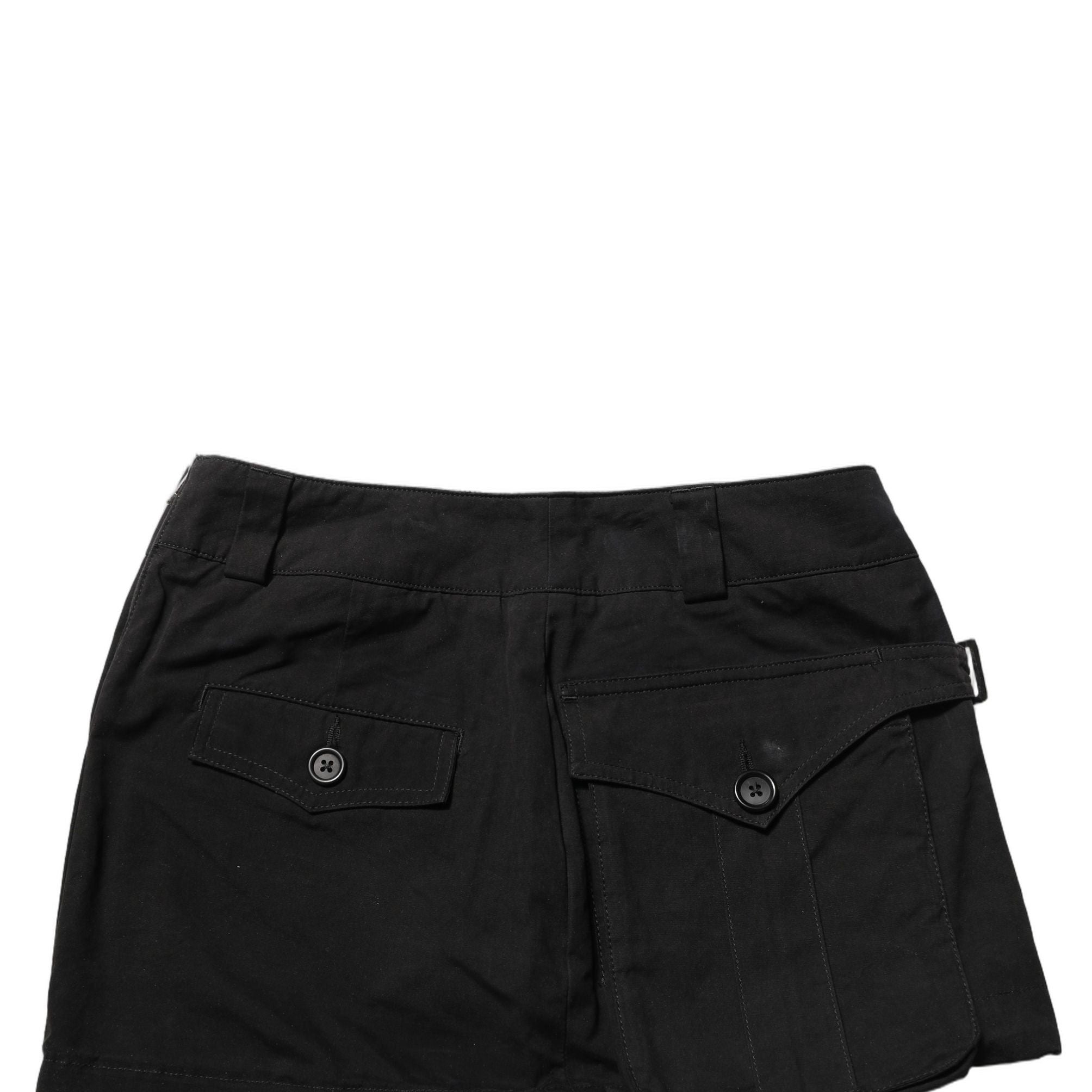 Dolce & Gabbana Black Cotton Mid Waist A-line Mini Skirt