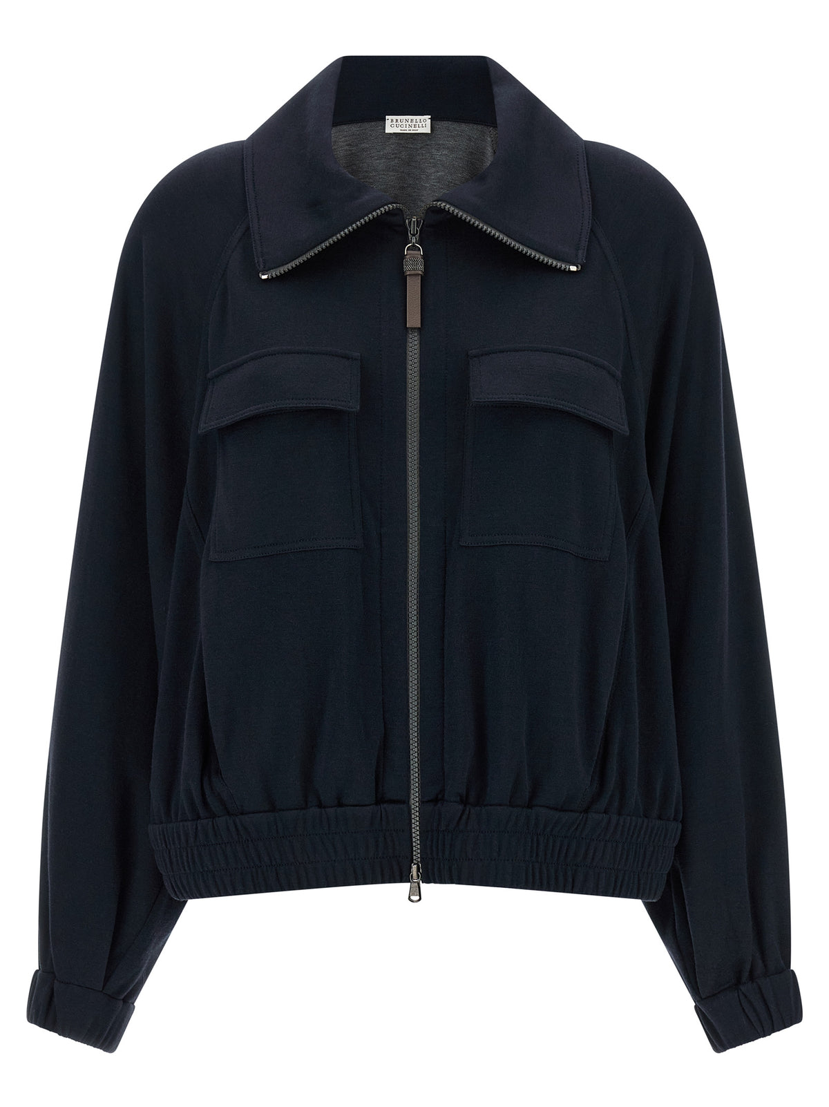 Brunello Cucinelli Blue Cotton Bomber