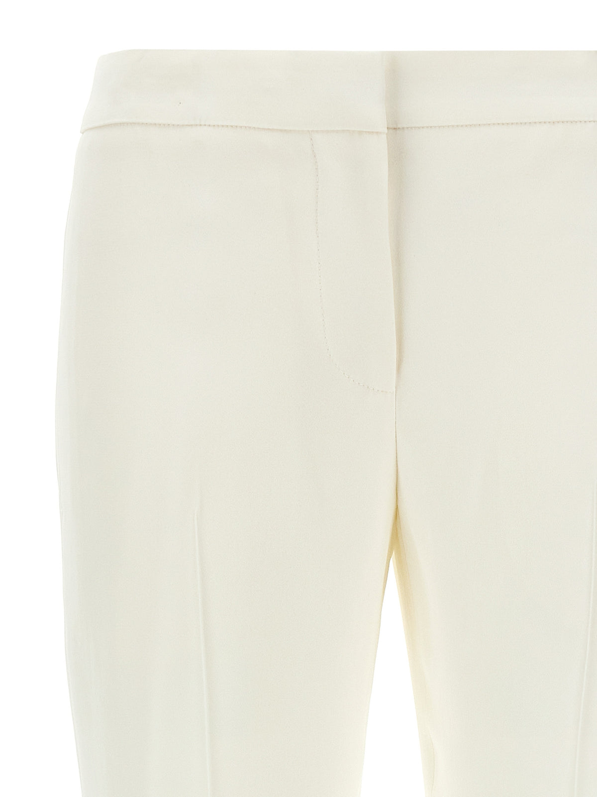 Alexander McQueen White Viscose Casual Pants
